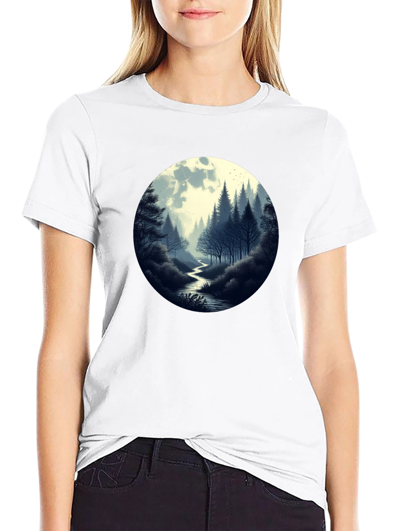 Nature Scene Graphic Print Tee