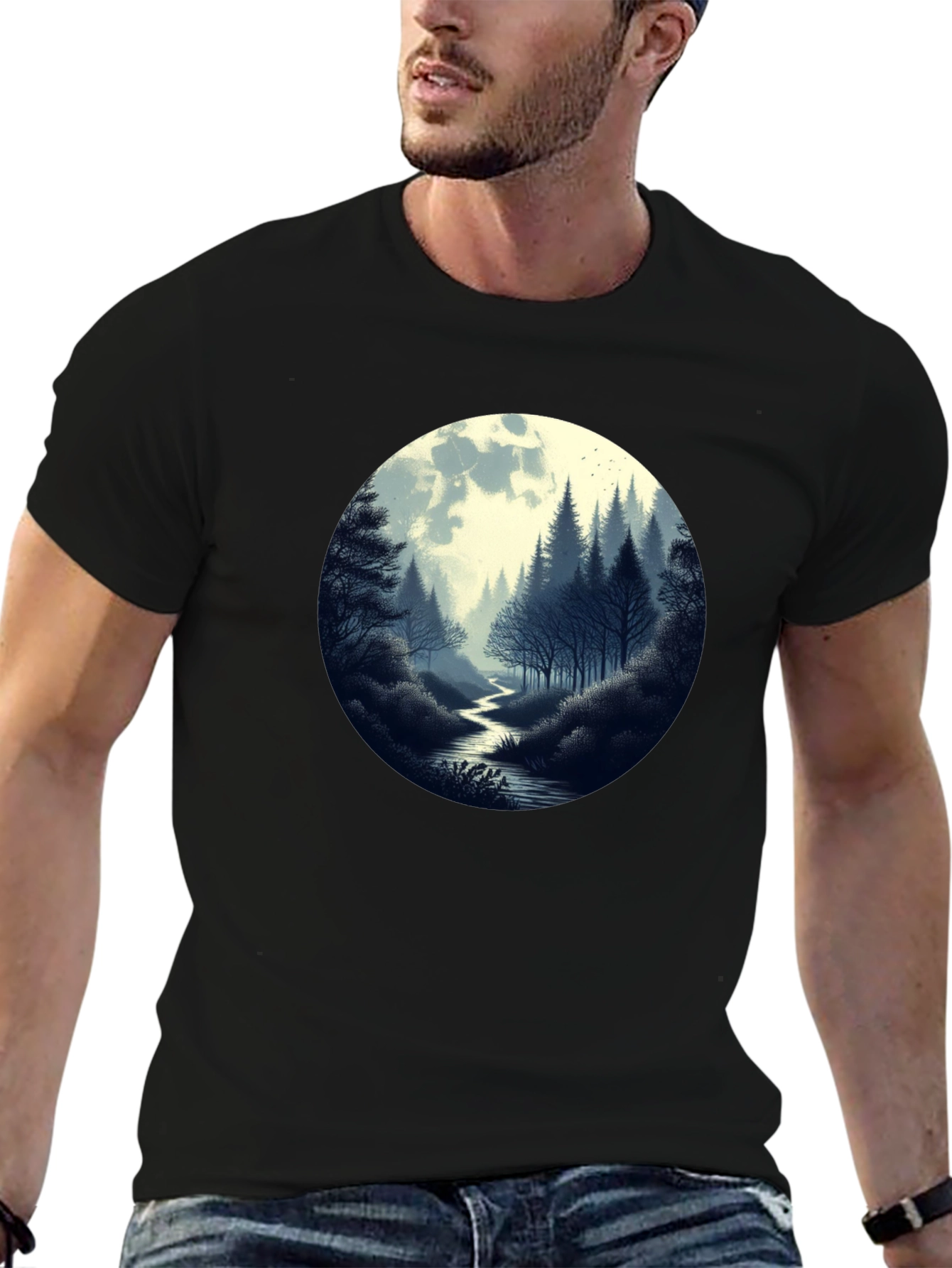 Nature Scene Graphic Print Tee