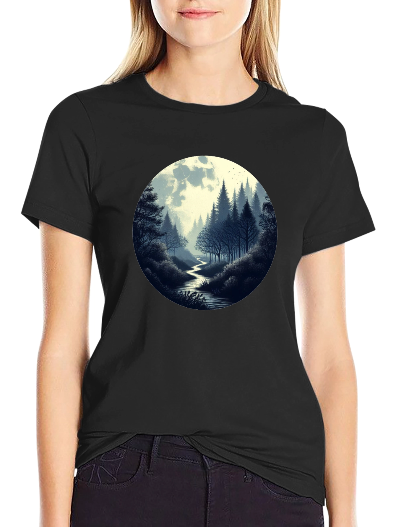 Nature Scene Graphic Print Tee