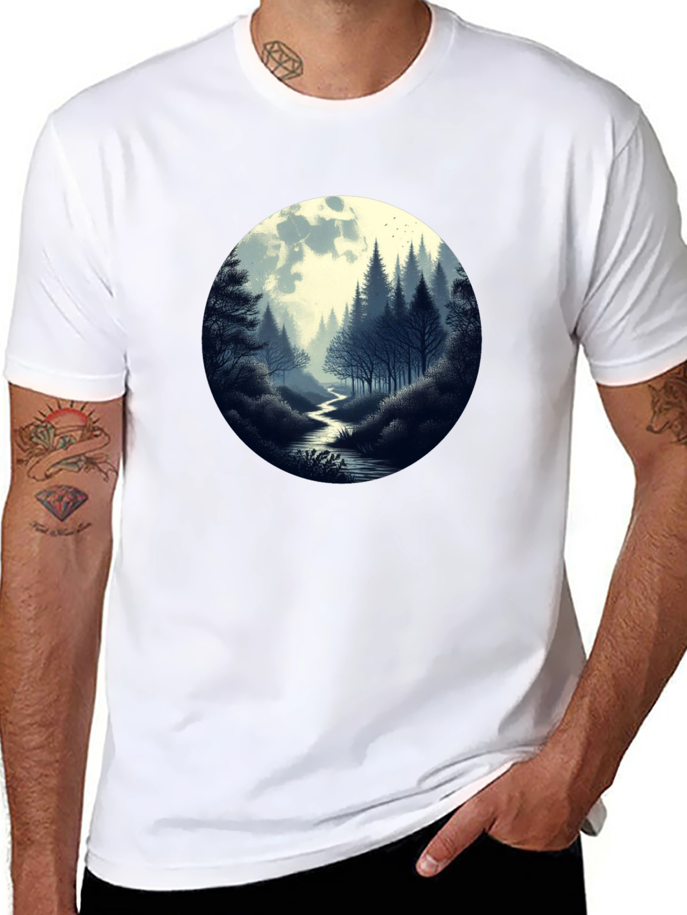 Nature Scene Graphic Print Tee