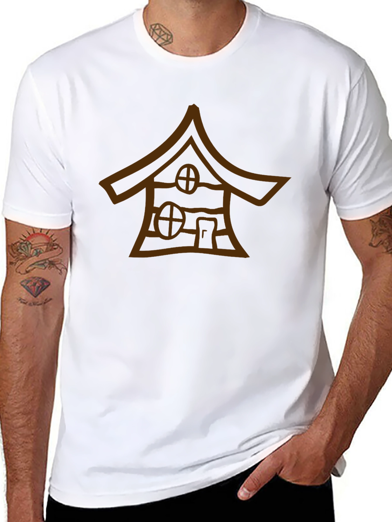 Cabin Graphic Tee - Black Unique Design