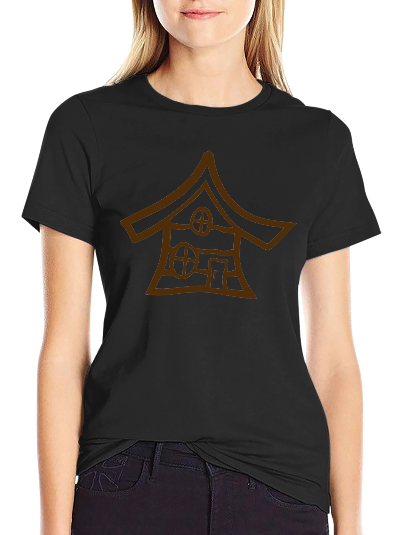 Cabin Graphic Tee - Black Unique Design
