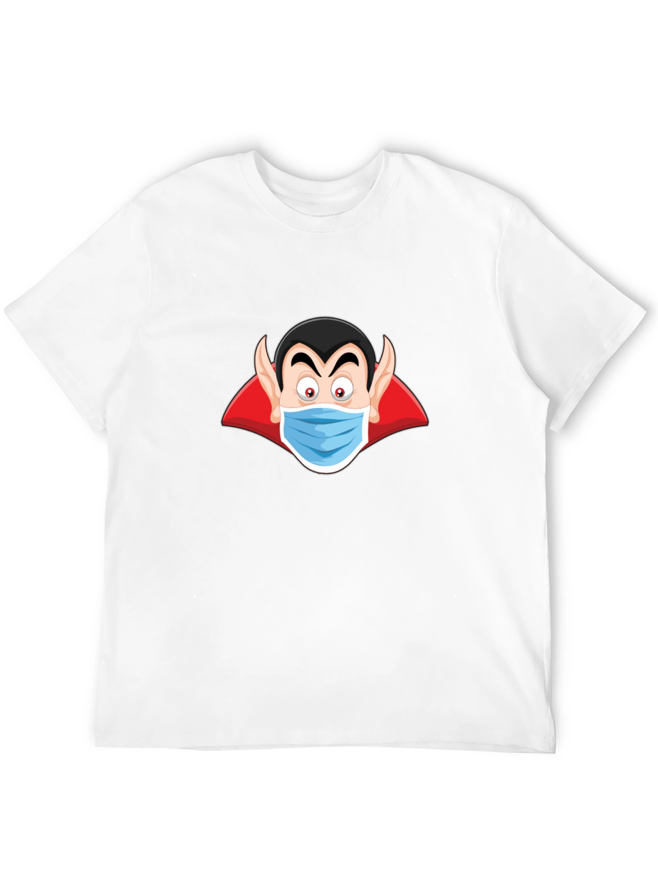 Vampire Mask Graphic Tee - Spooky Season Style