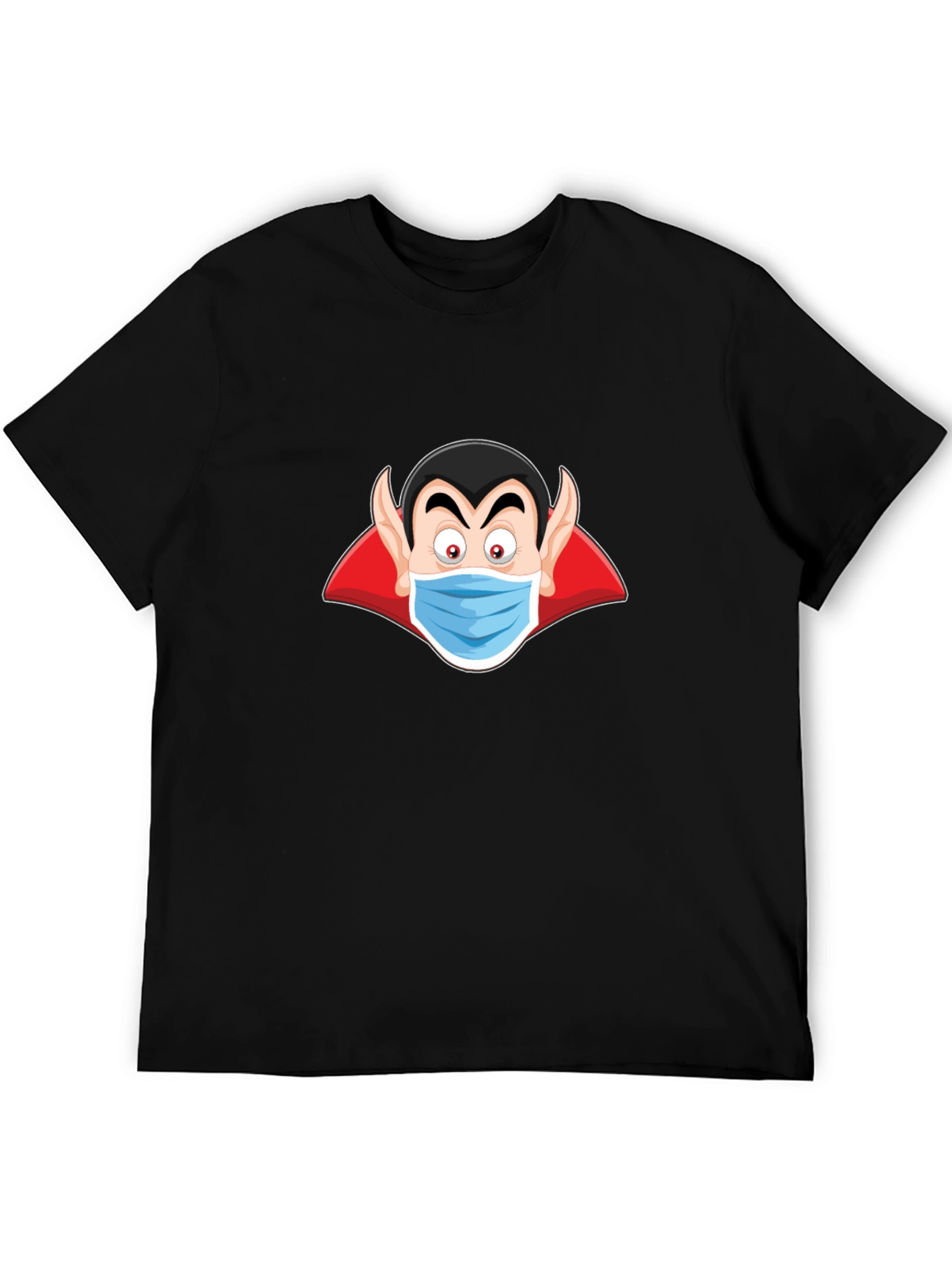 Vampire Mask Graphic Tee - Spooky Season Style
