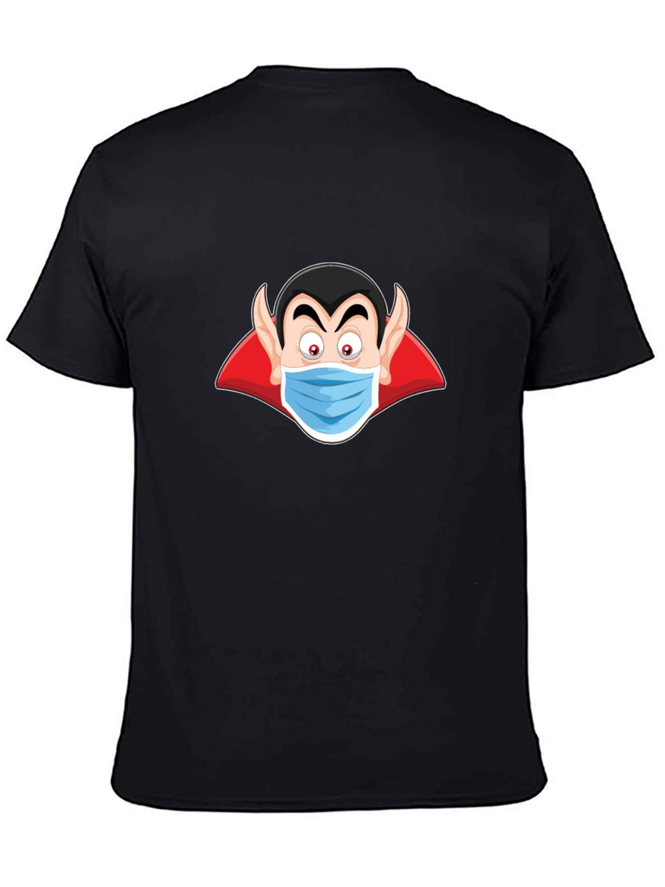 Vampire Mask Graphic Tee - Spooky Season Style
