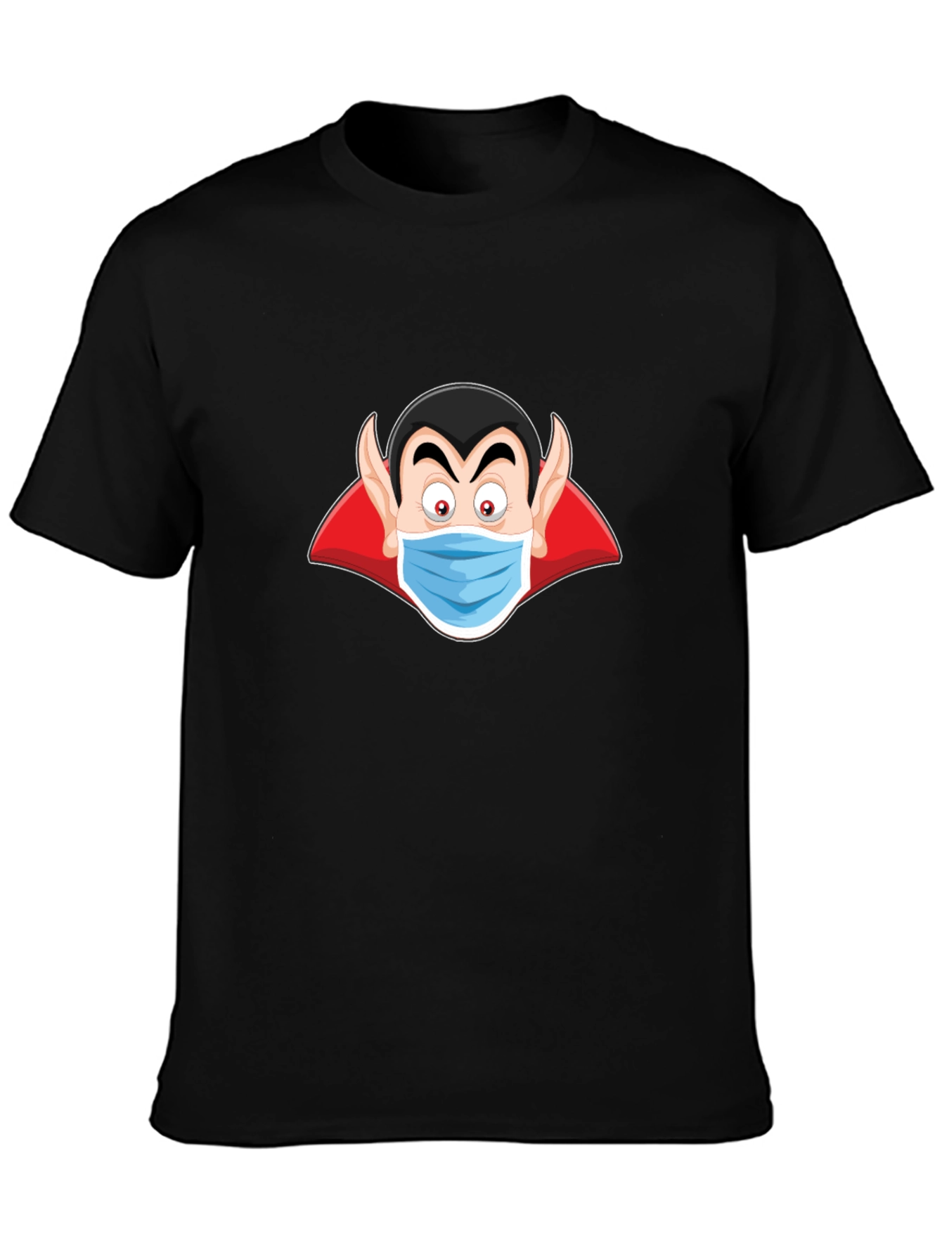 Vampire Mask Graphic Tee - Spooky Season Style