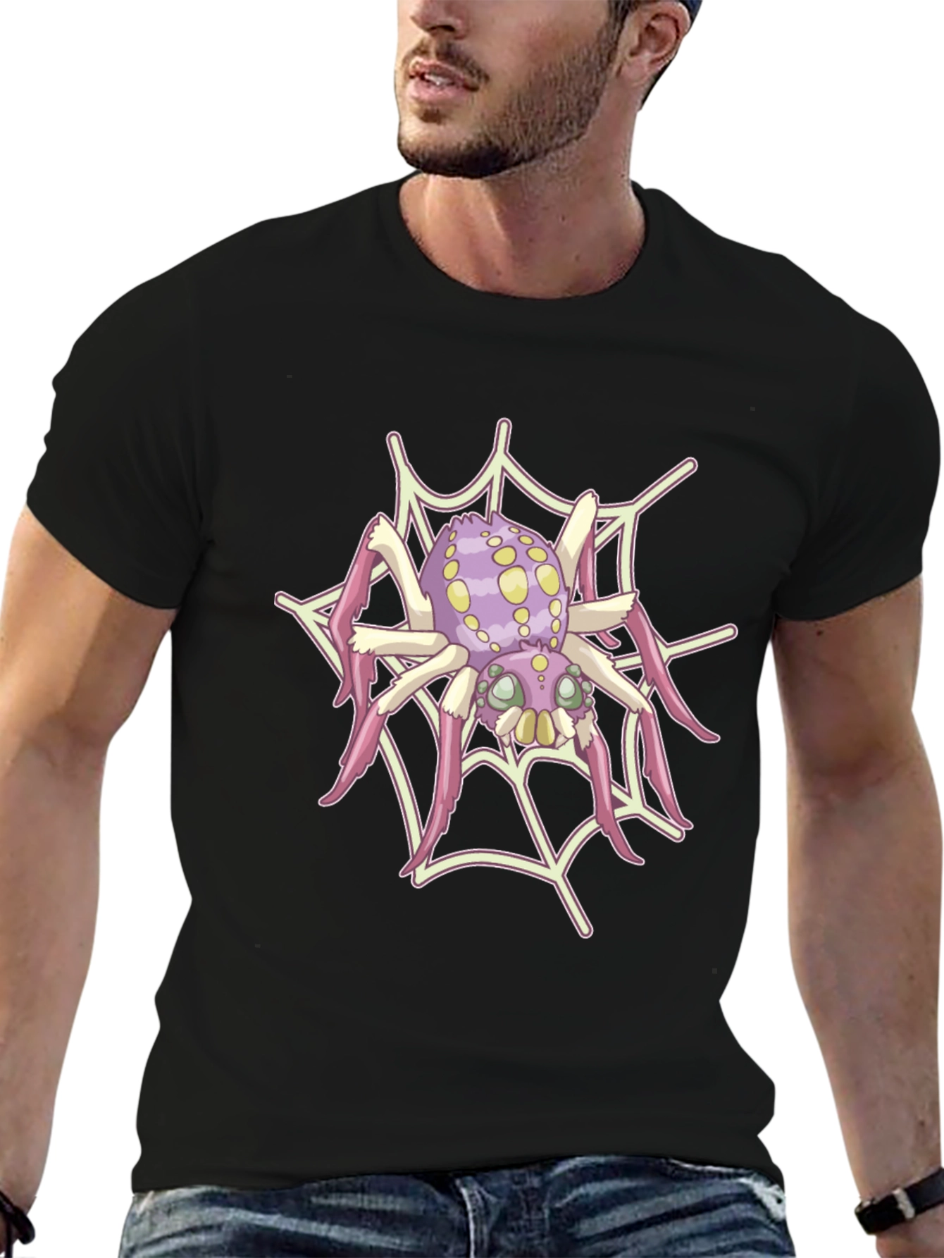 Spider Web Graphic Tee - Fun & Unique Design