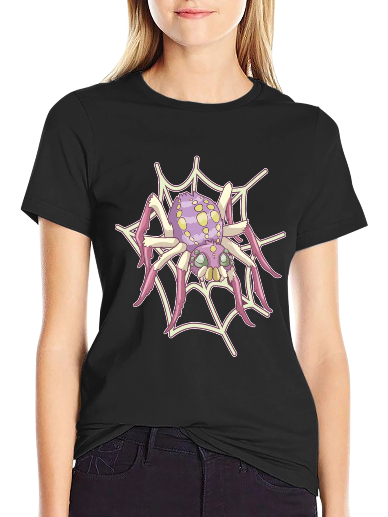 Spider Web Graphic Tee - Fun & Unique Design