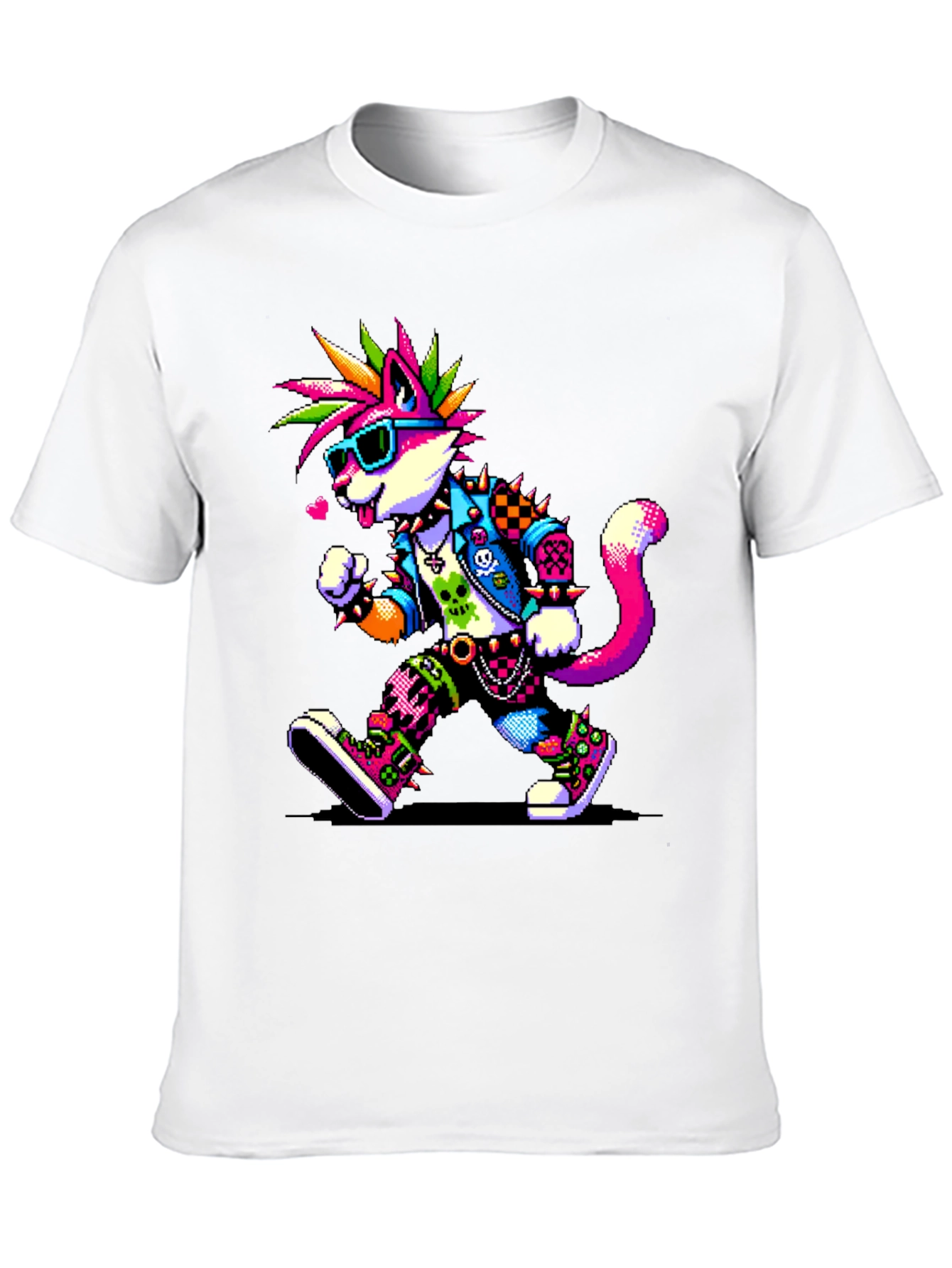 Punk Rock Cat T-Shirt