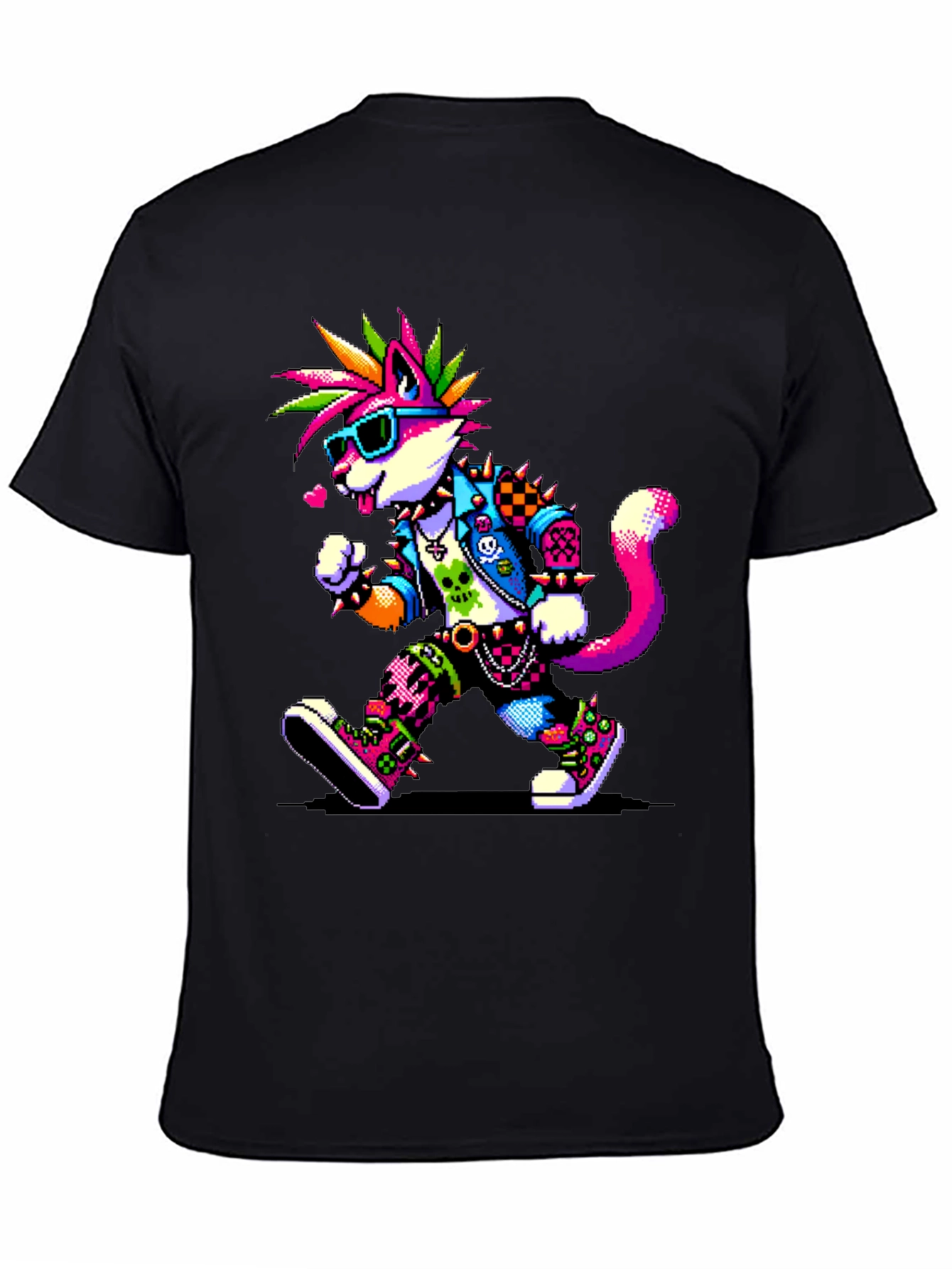 Punk Rock Cat T-Shirt