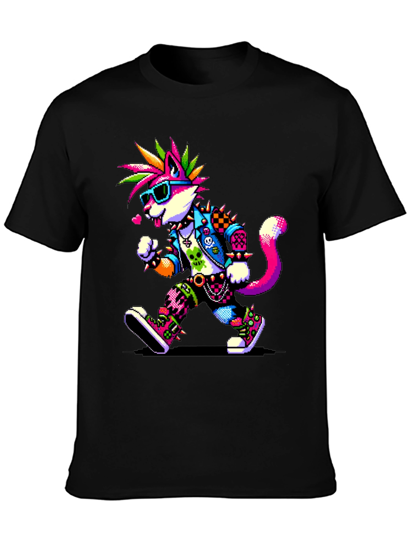 Punk Rock Cat T-Shirt