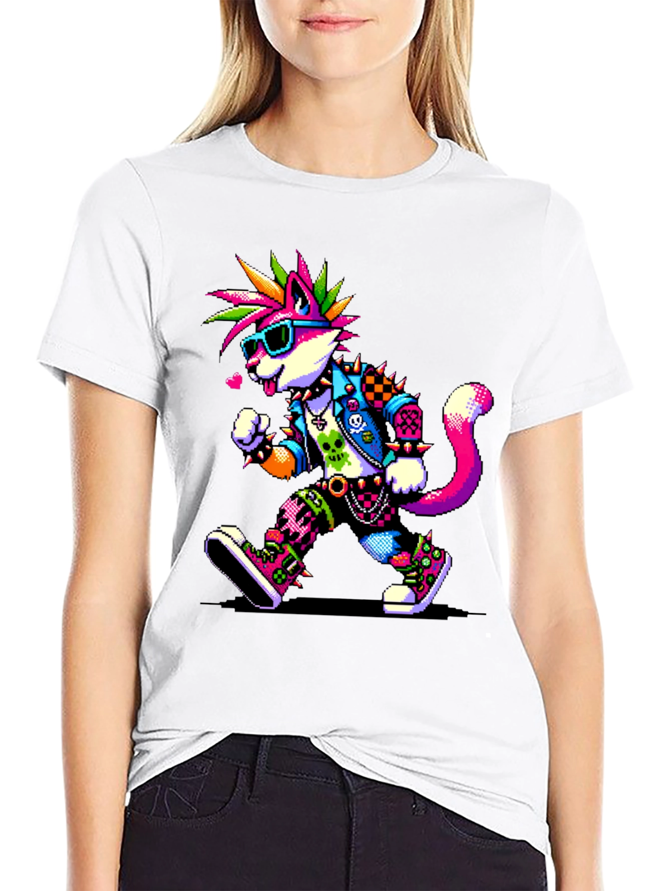 Punk Rock Cat T-Shirt