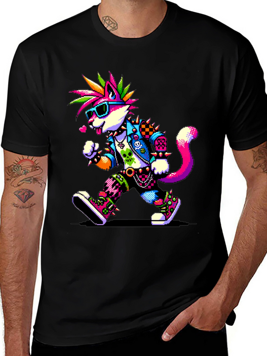 Punk Rock Cat T-Shirt
