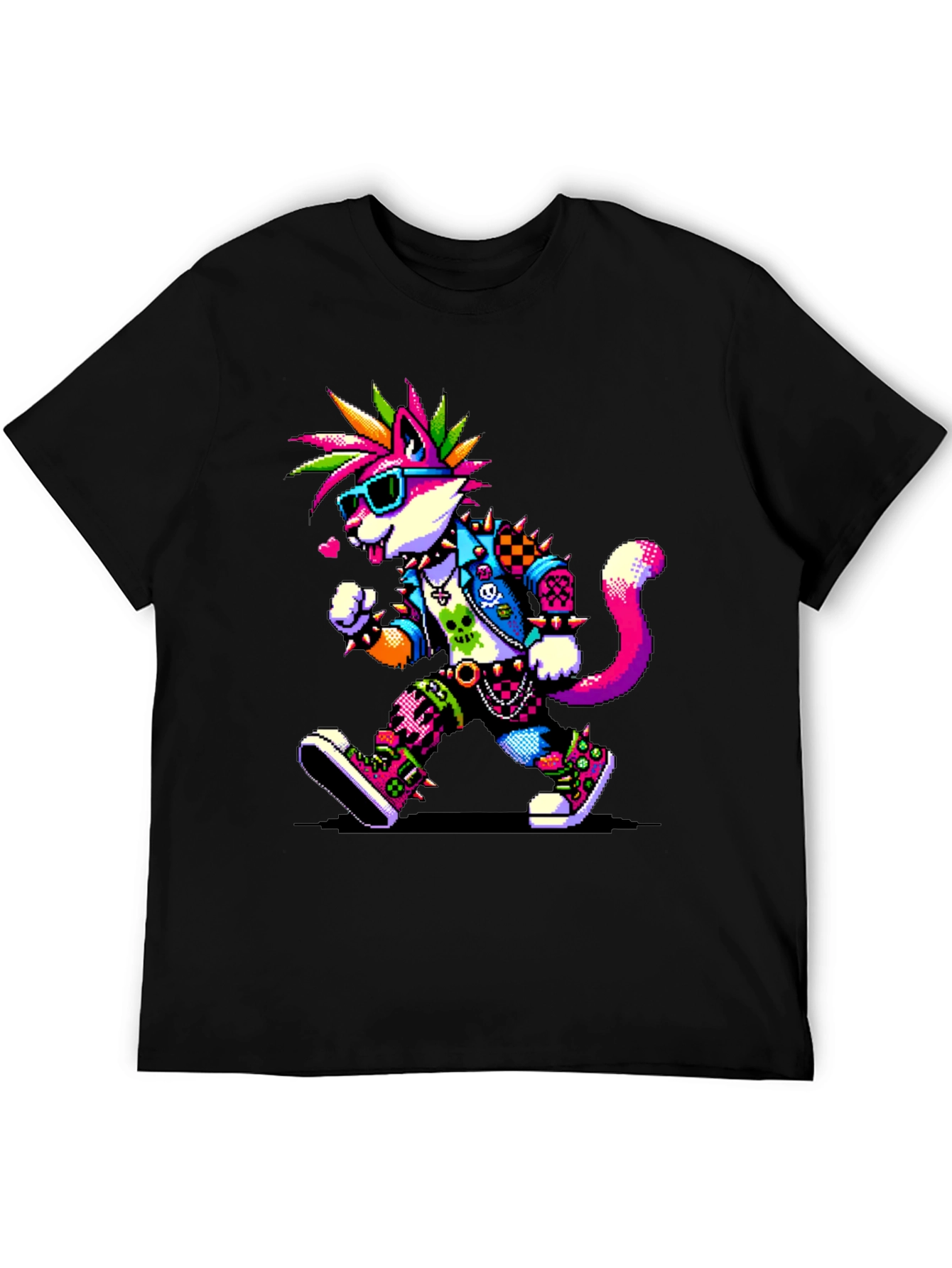 Punk Rock Cat T-Shirt