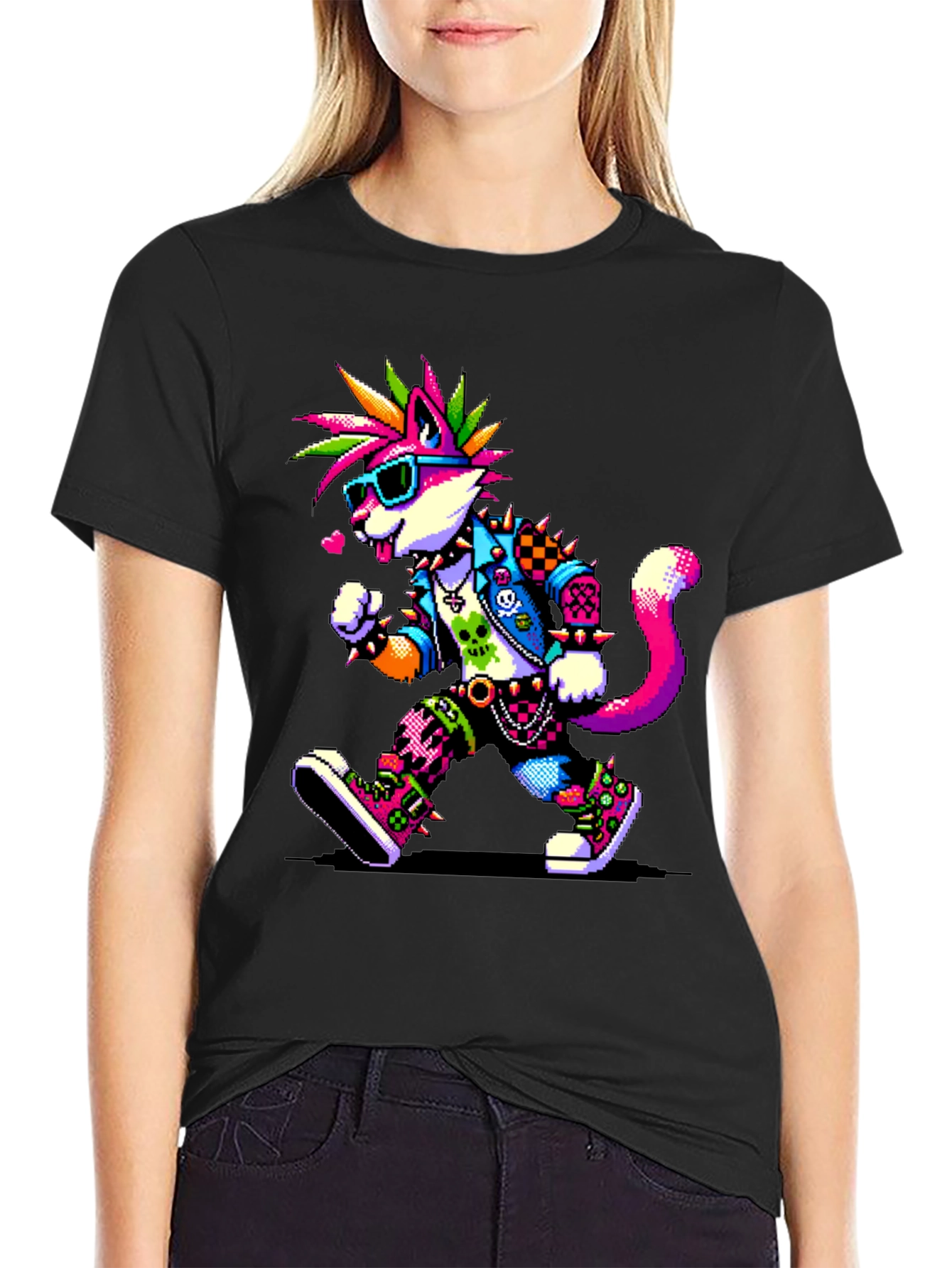 Punk Rock Cat T-Shirt