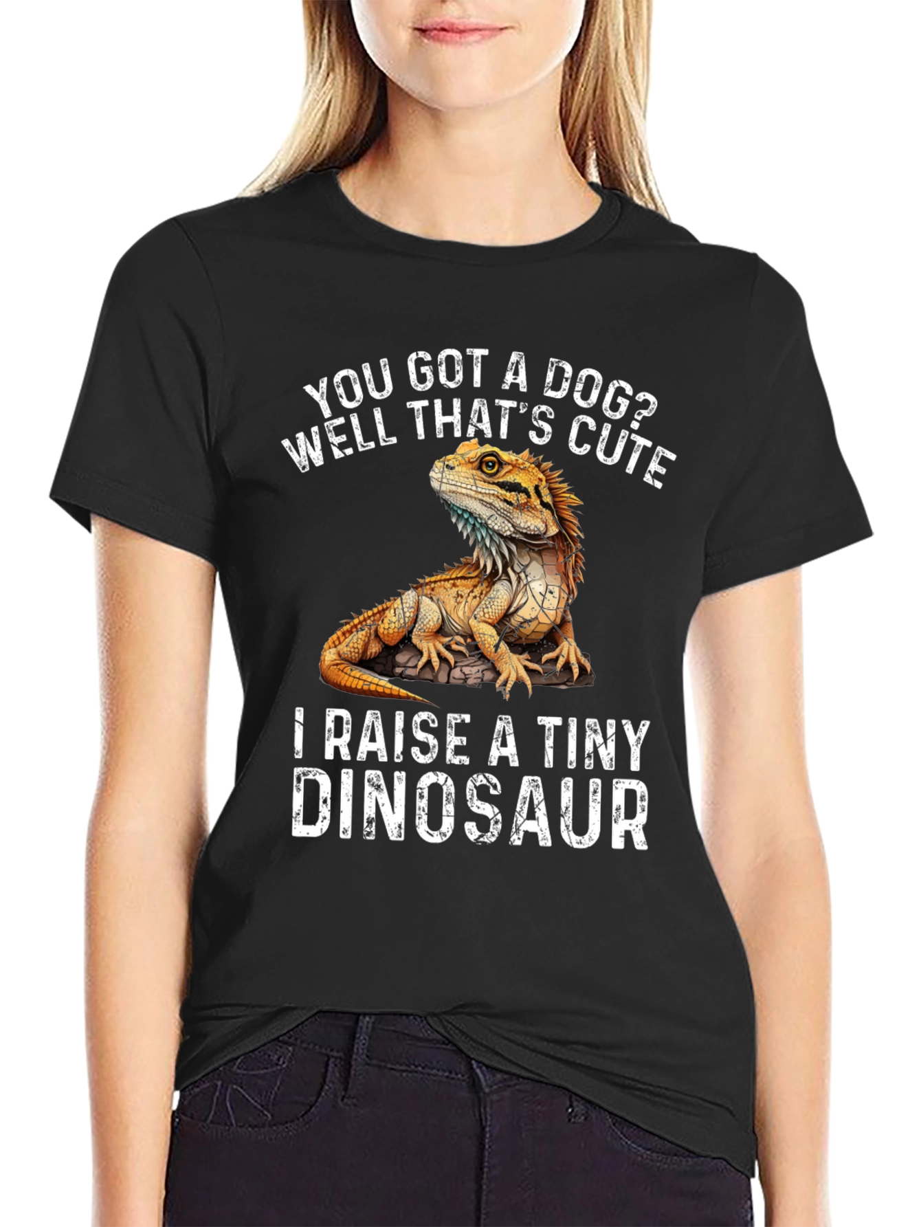 Funny Bearded Dragon T-Shirt - Raise a Tiny Dinosaur