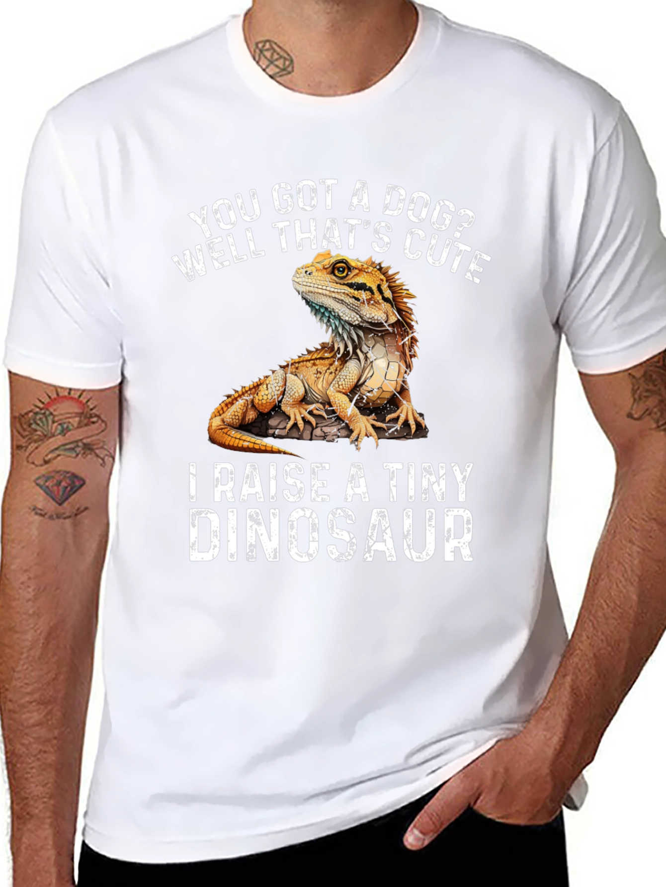 Funny Bearded Dragon T-Shirt - Raise a Tiny Dinosaur