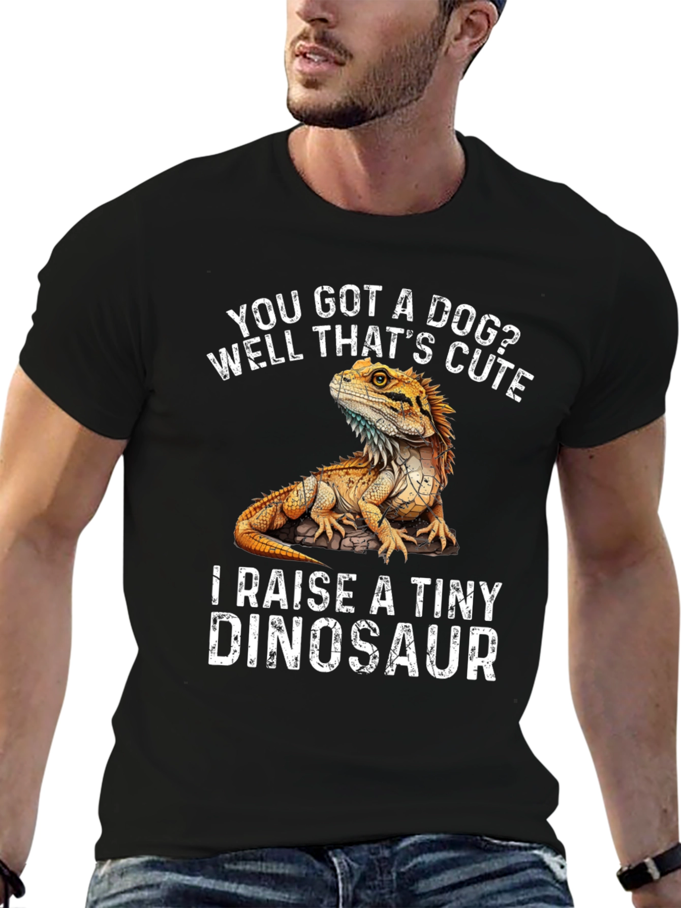 Funny Bearded Dragon T-Shirt - Raise a Tiny Dinosaur