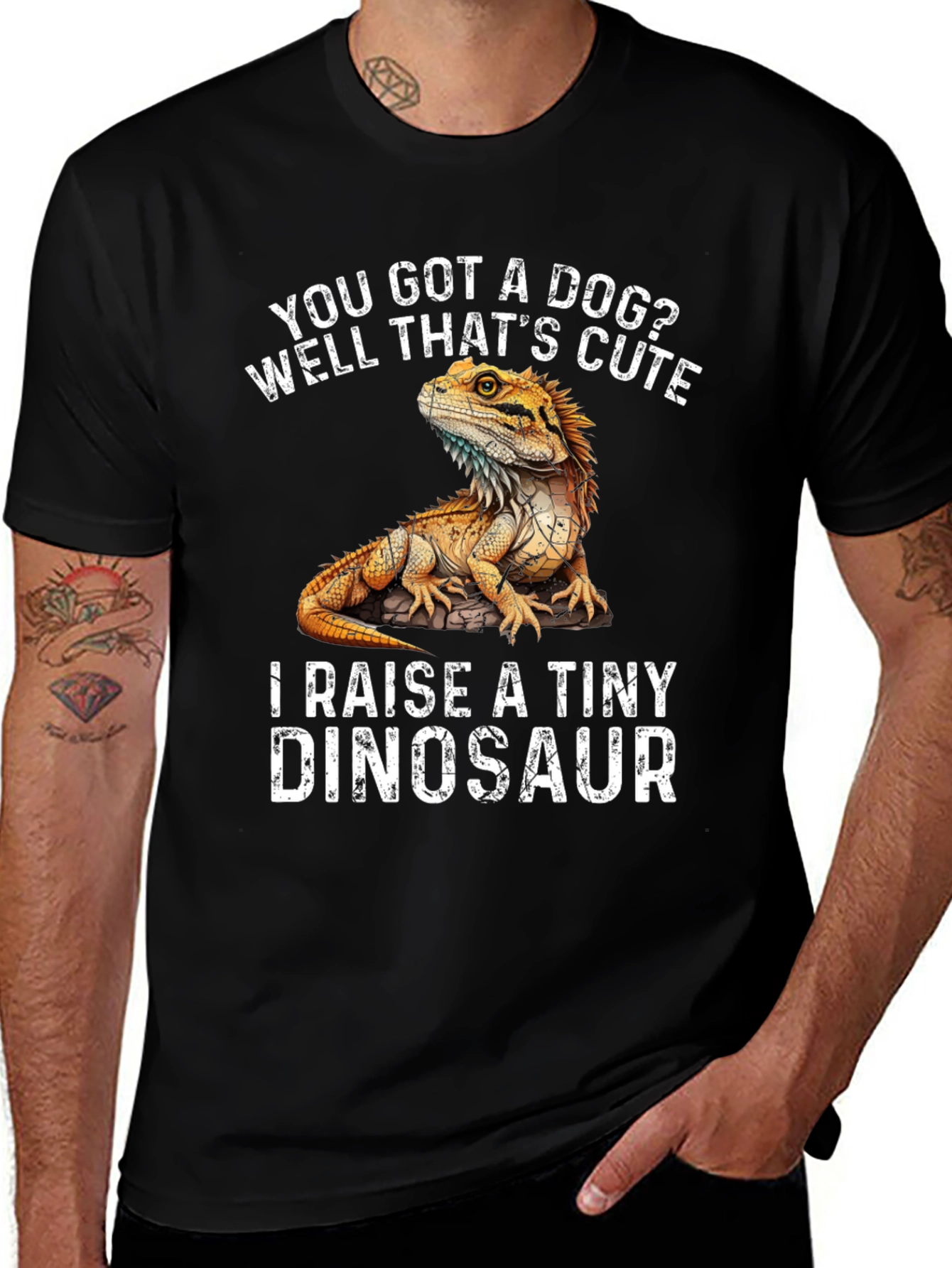 Funny Bearded Dragon T-Shirt - Raise a Tiny Dinosaur