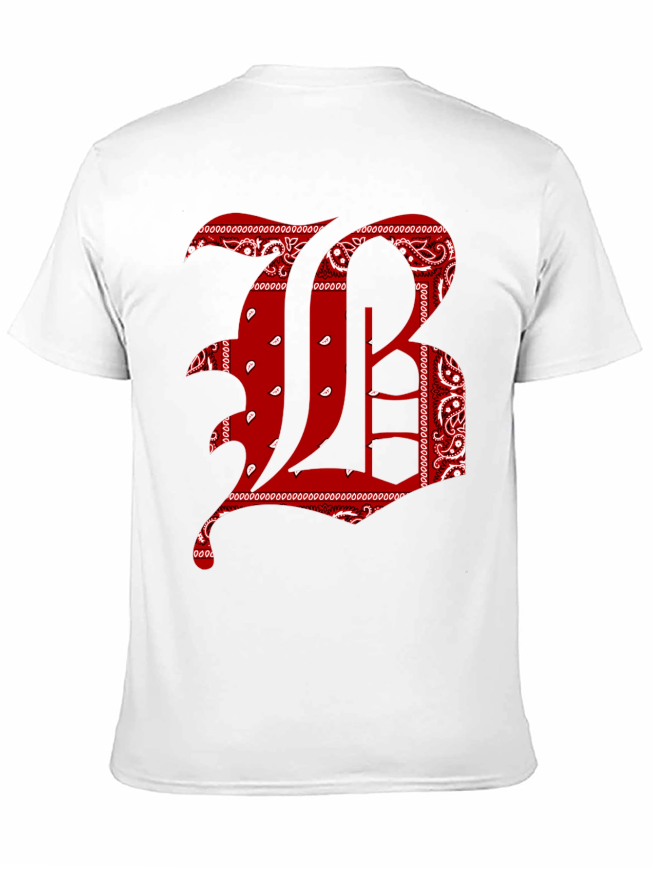 Bandana Letter Graphic Tee - Black