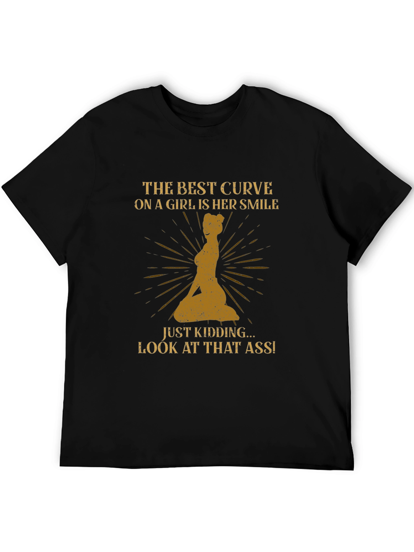 Humorous Slogan Graphic Tee - Best Curve