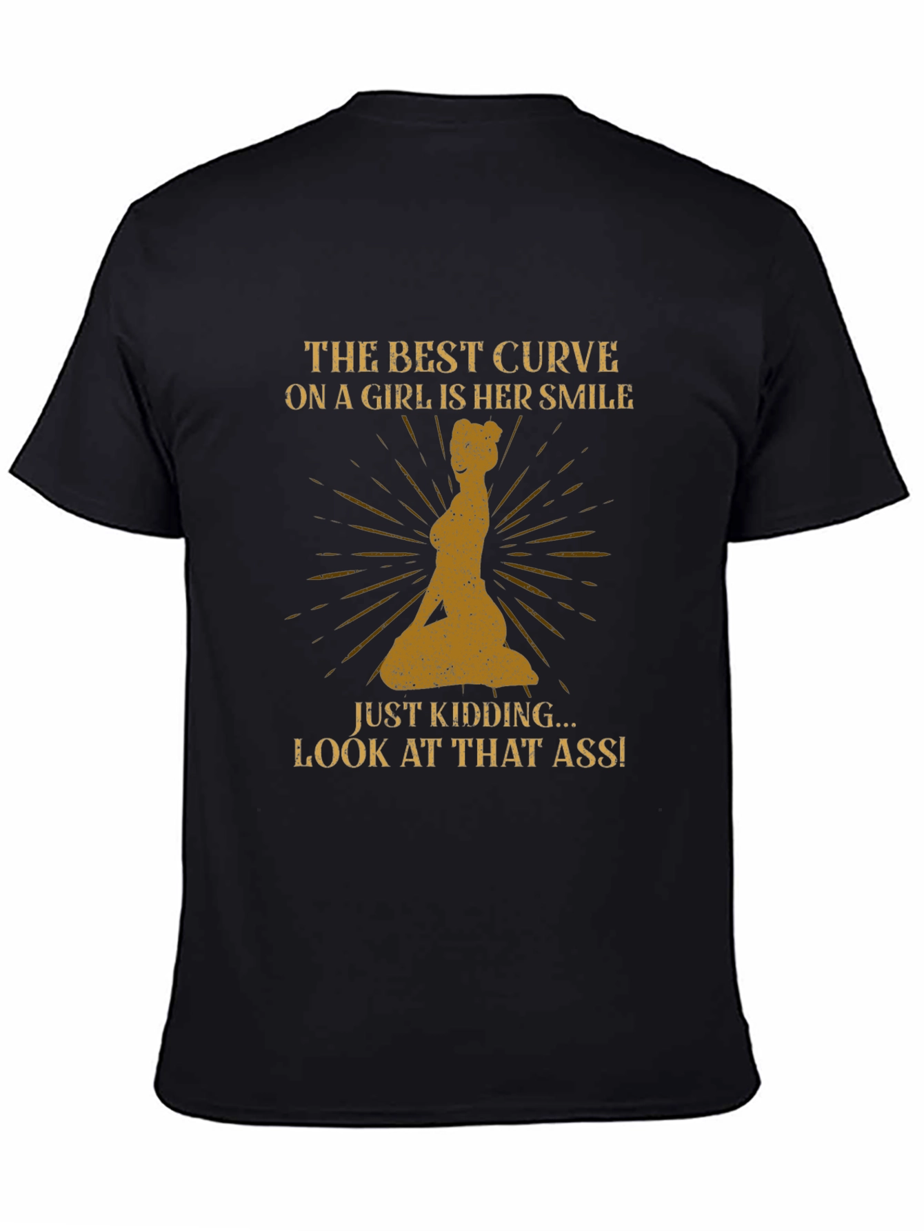Humorous Slogan Graphic Tee - Best Curve