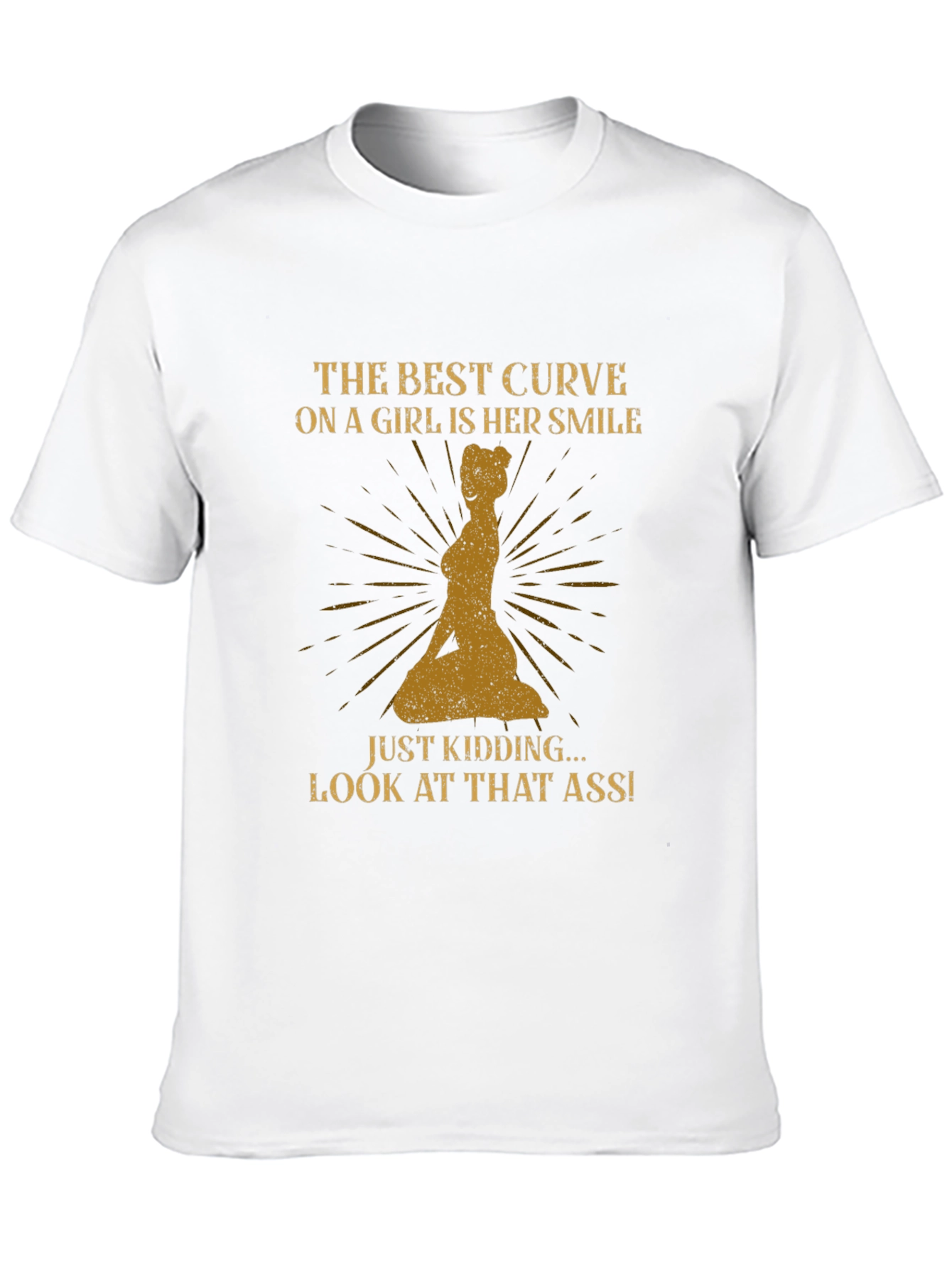 Humorous Slogan Graphic Tee - Best Curve