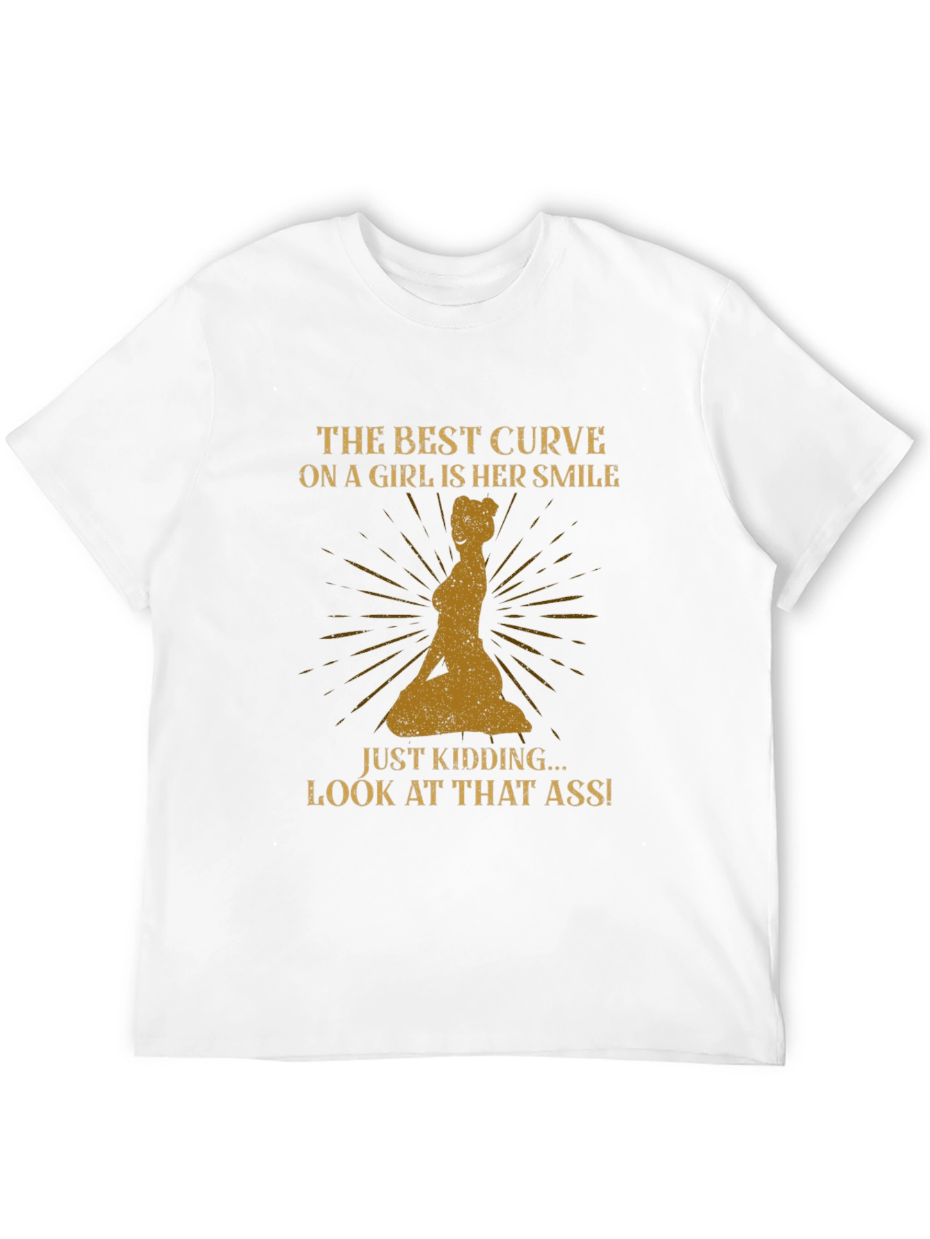 Humorous Slogan Graphic Tee - Best Curve