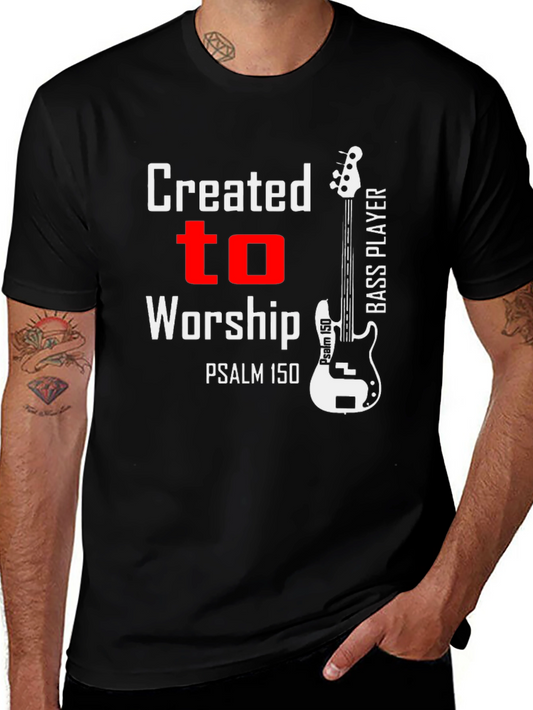 Created to Worship Bass Player Graphic Tee