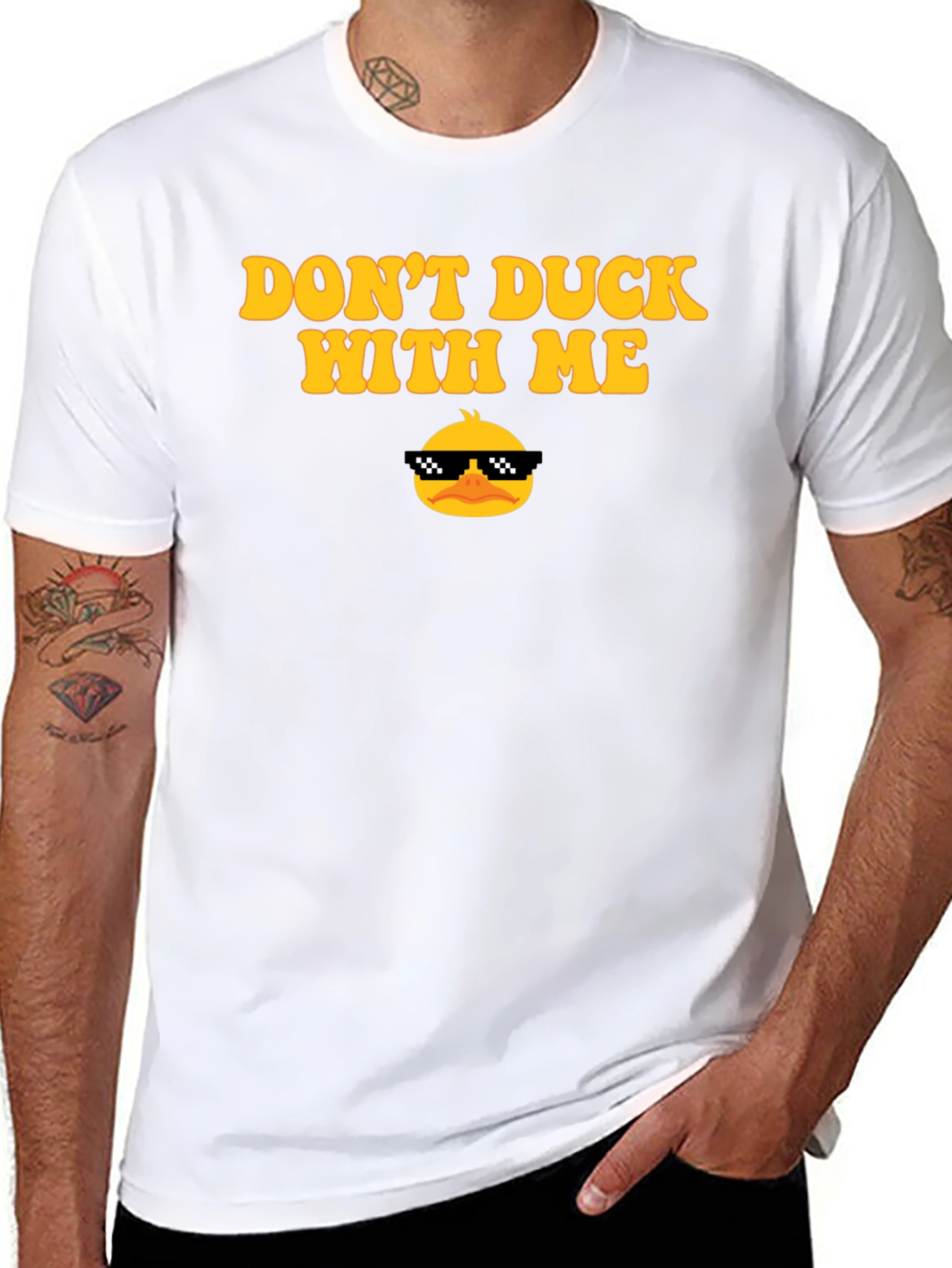 Dont Duck With Me Novelty Graphic T-Shirt