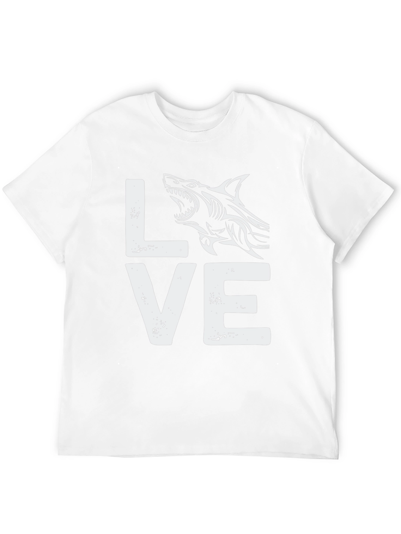 Love Shark Black Cotton Graphic Tee