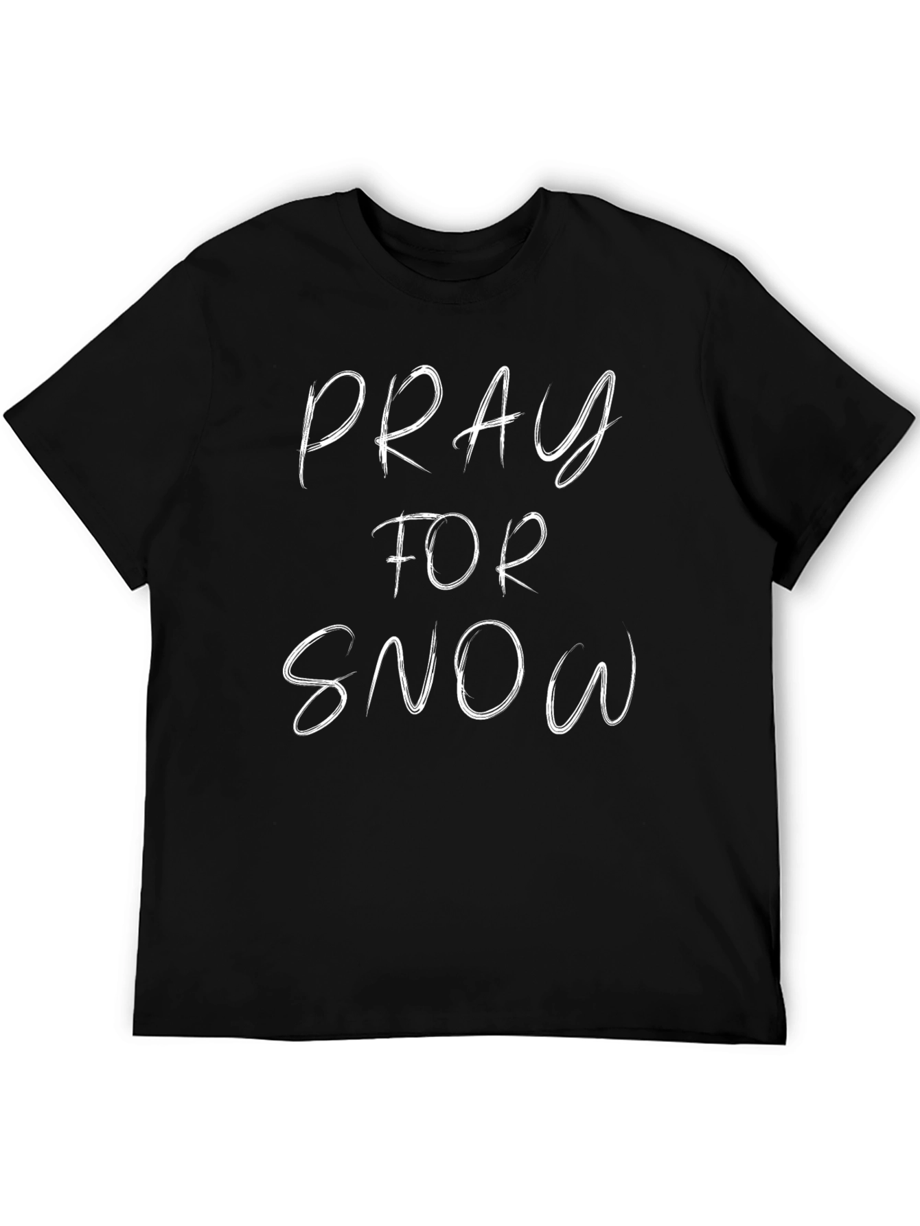 Pray For Snow Black T-Shirt