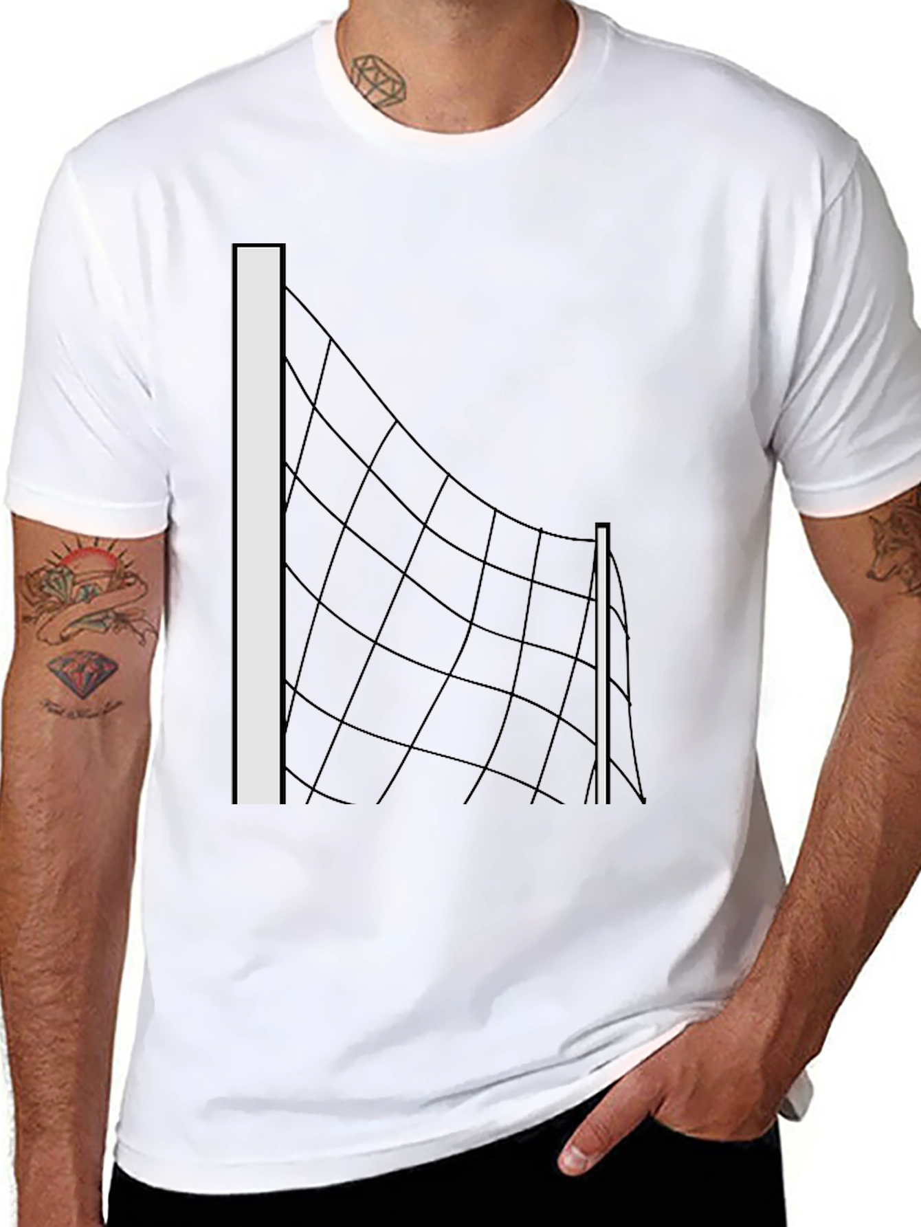 Abstract Net T-Shirt: Modern Graphic Tee