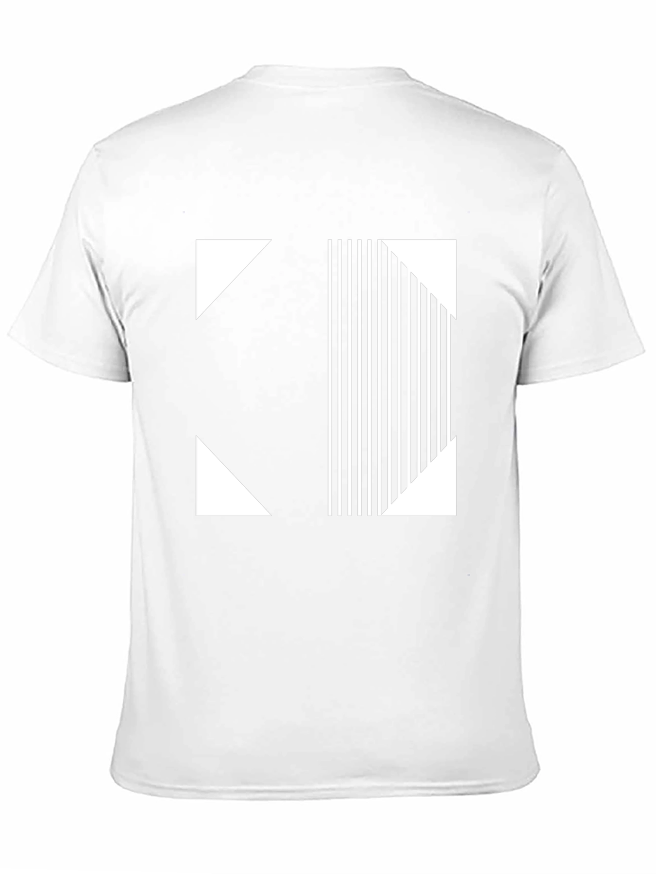 Modern Graphic Tee - Black and White Geometric Design