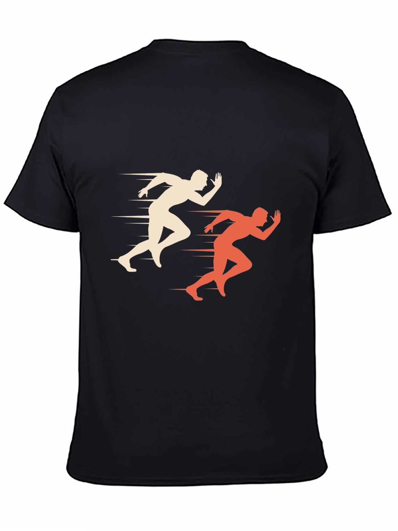 Mens Graphic Tee: Runner Silhouette Design