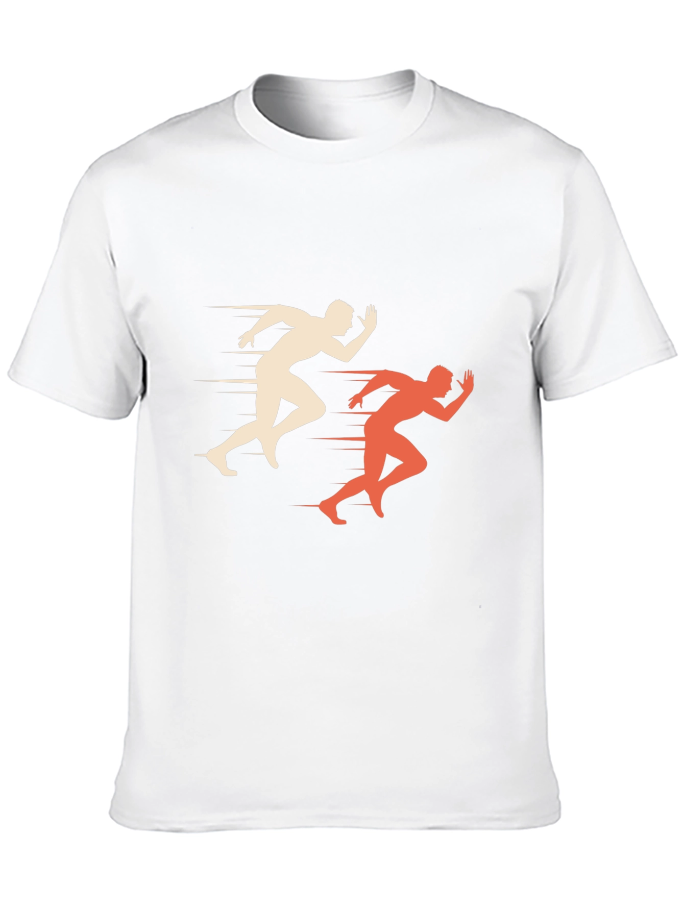Mens Graphic Tee: Runner Silhouette Design