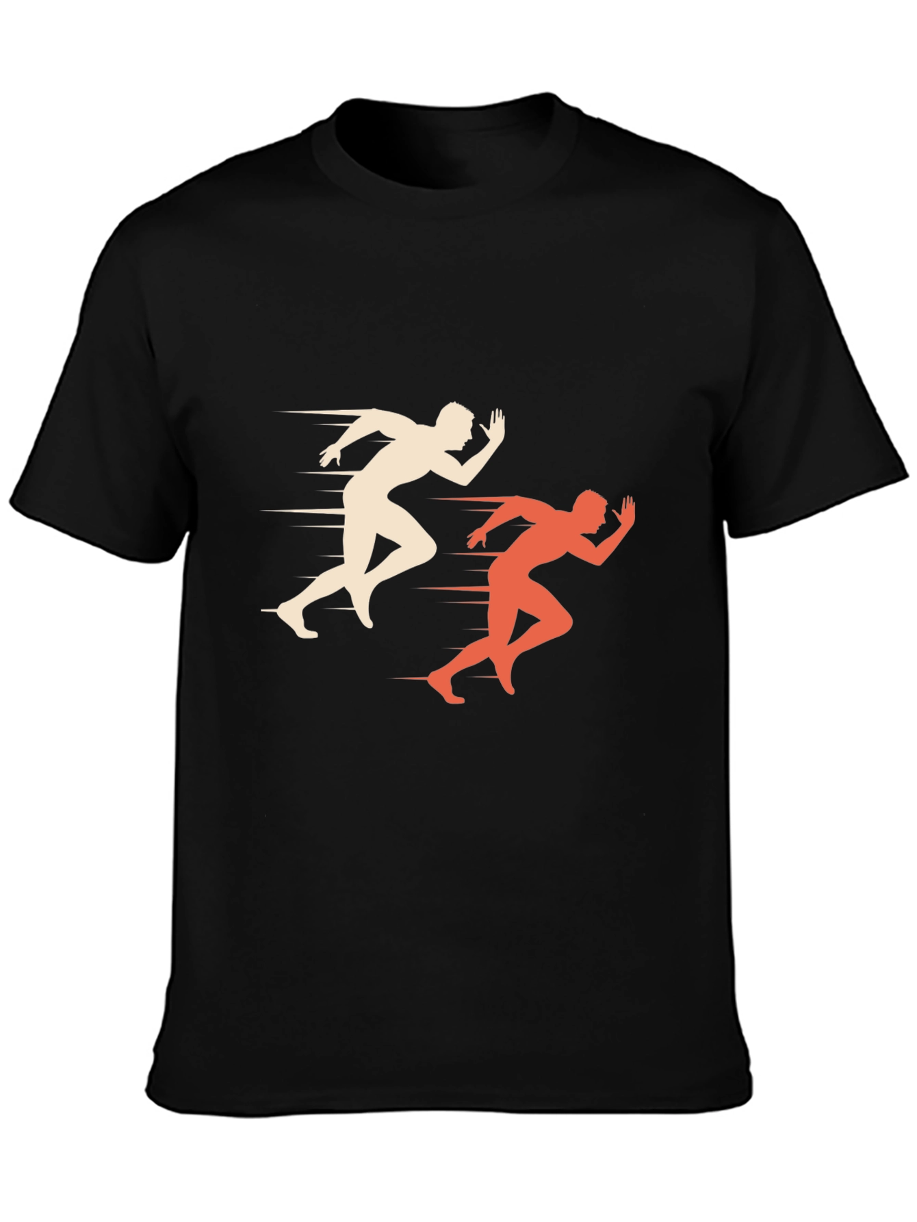 Mens Graphic Tee: Runner Silhouette Design