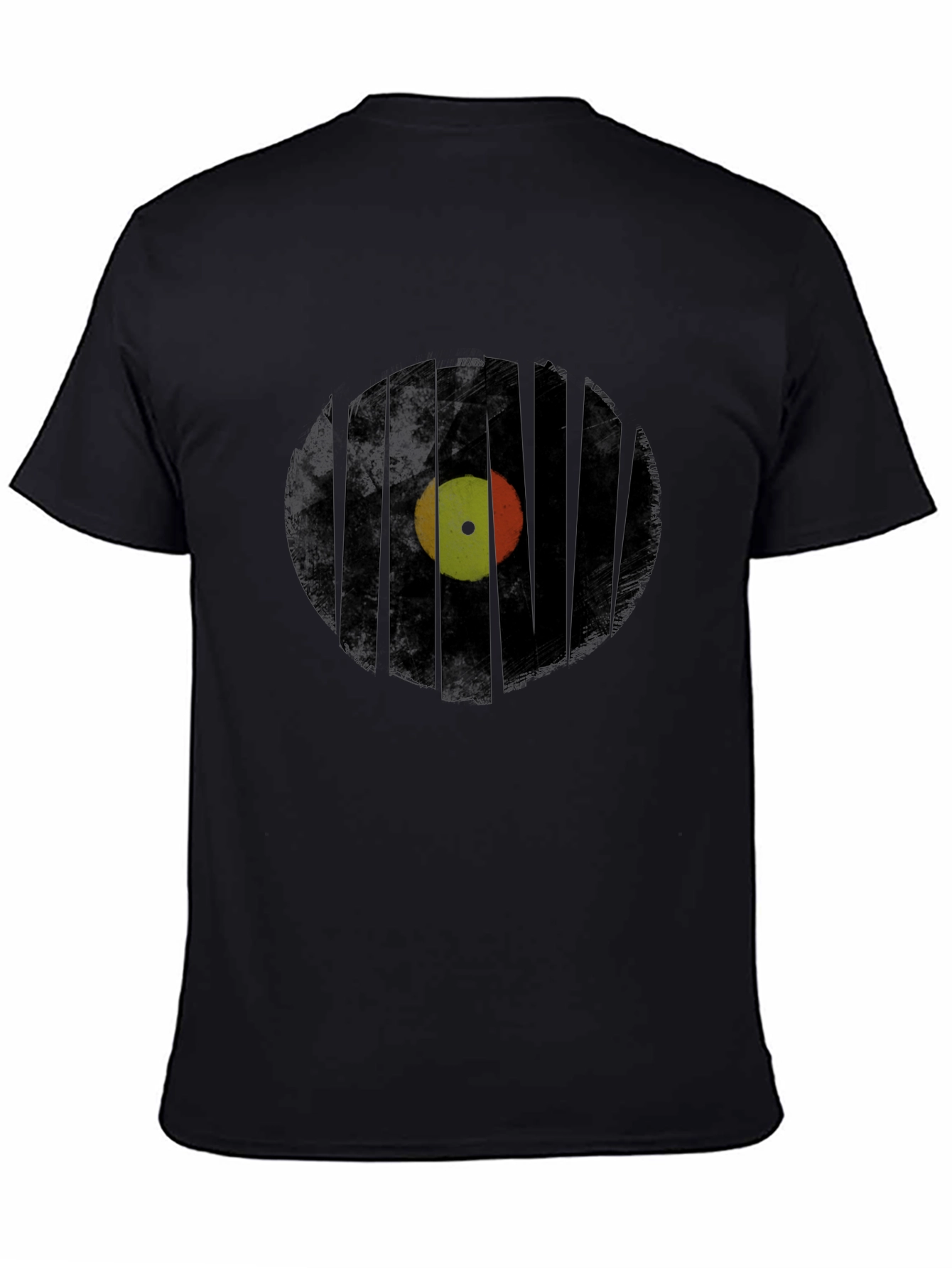Retro Record Graphic T-Shirt - Black