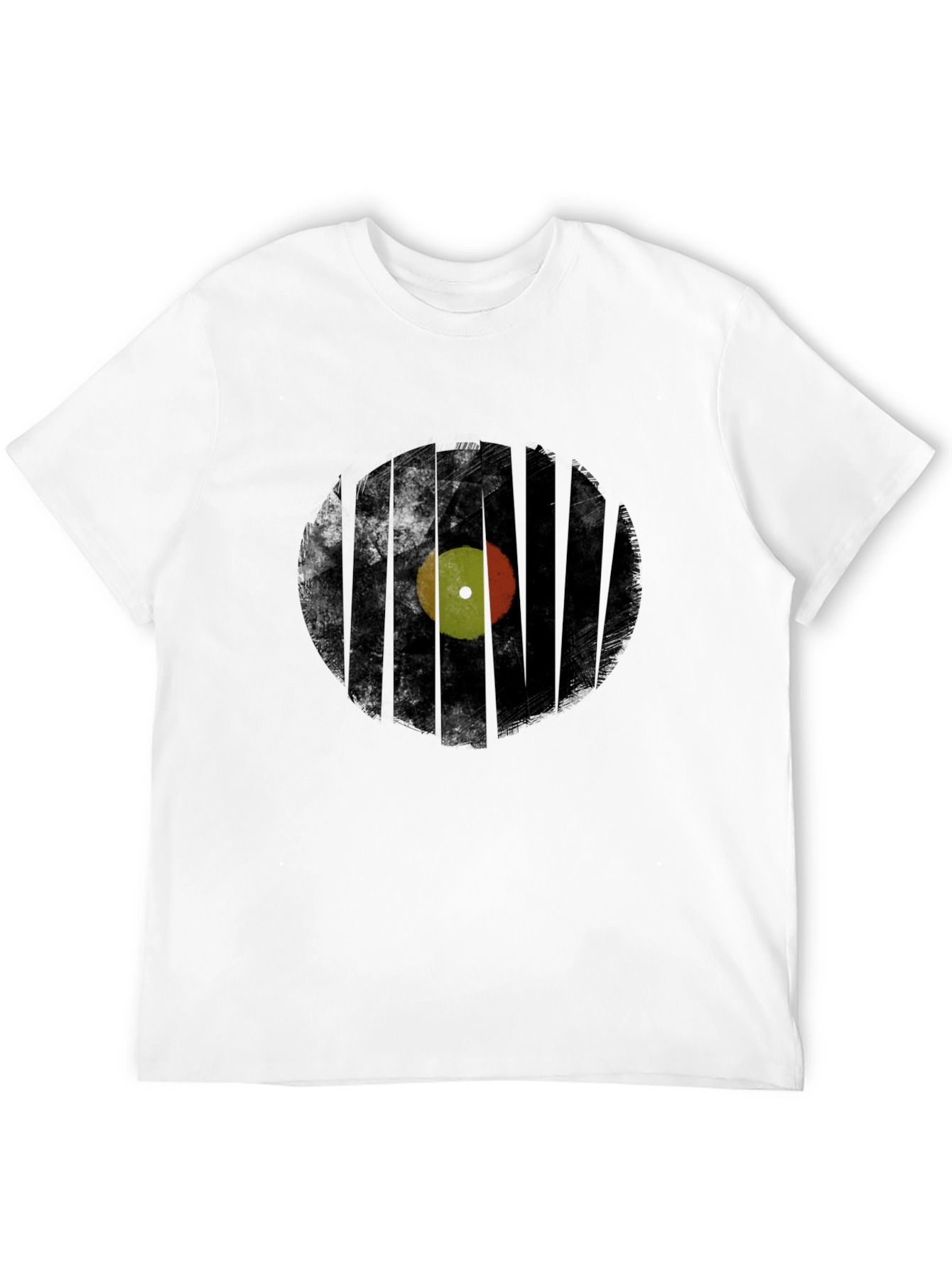 Retro Record Graphic T-Shirt - Black