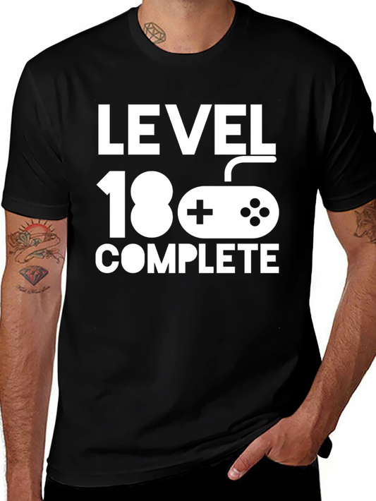 Level 18 Complete Black Graphic T-Shirt