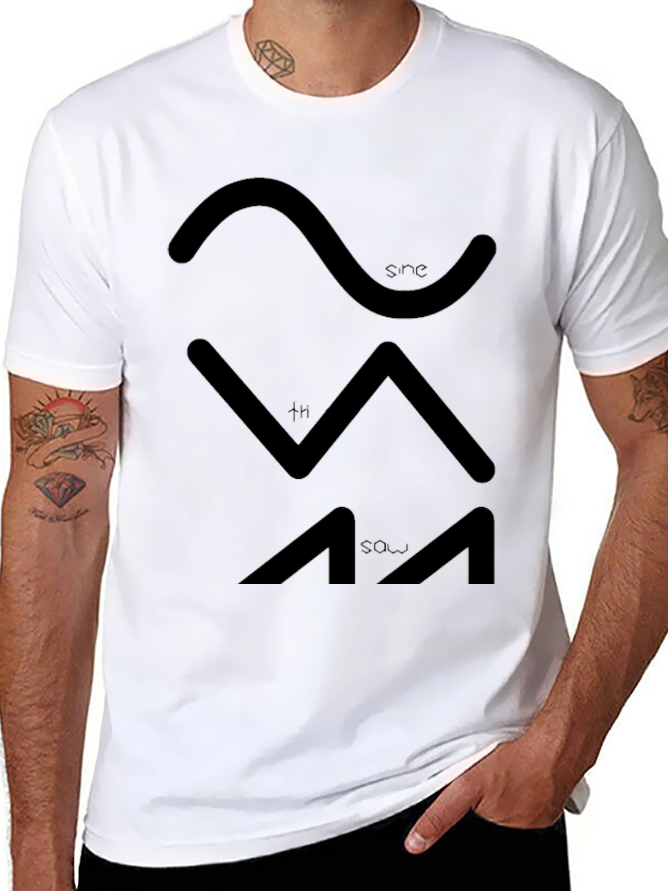 Sine Sawtooth Waveform Graphic Tee