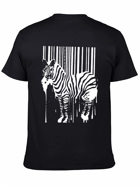 Zebra Barcode Graphic T-Shirt - Unique Art Tee