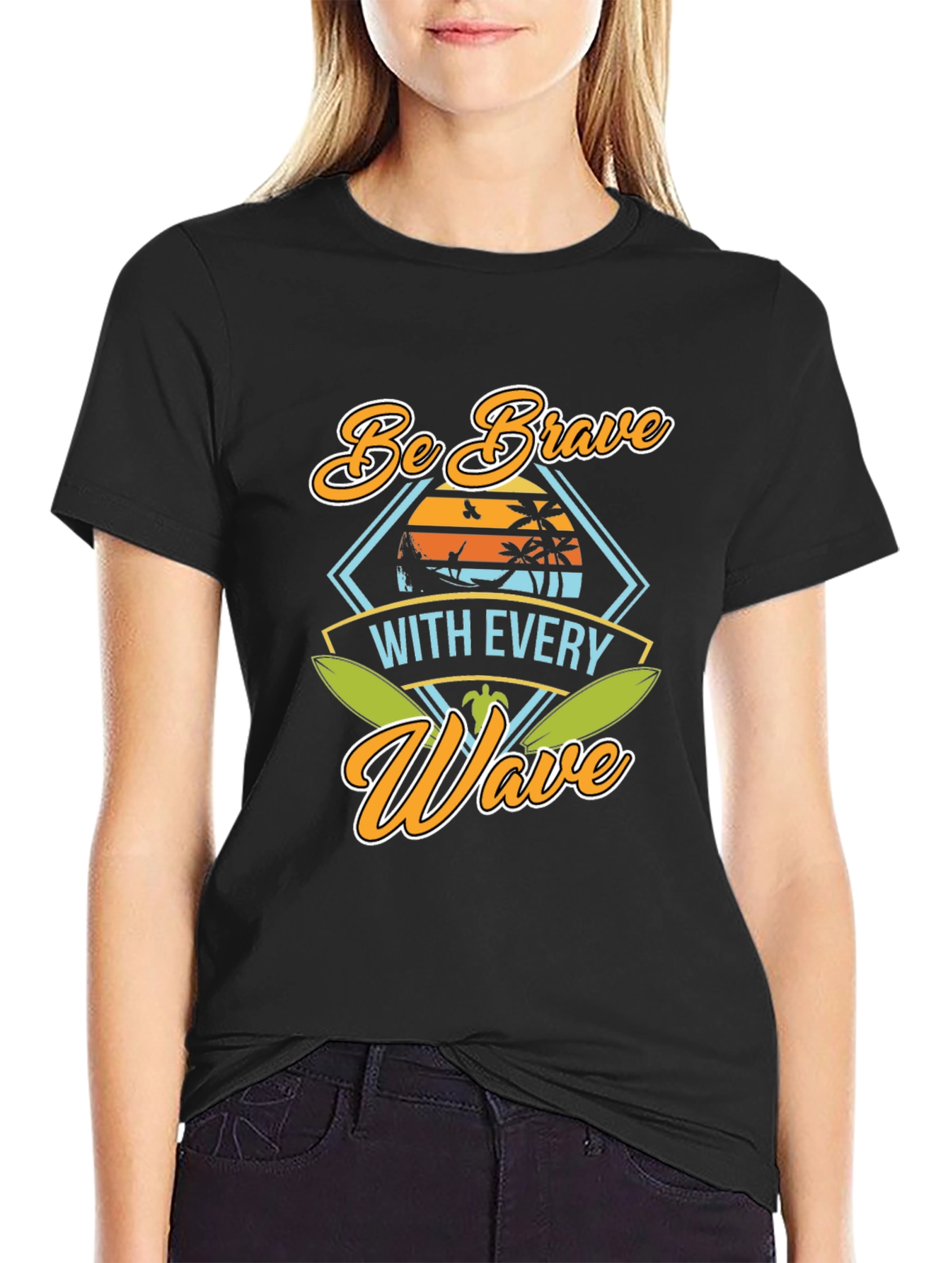 Be Brave Wave Graphic Tee