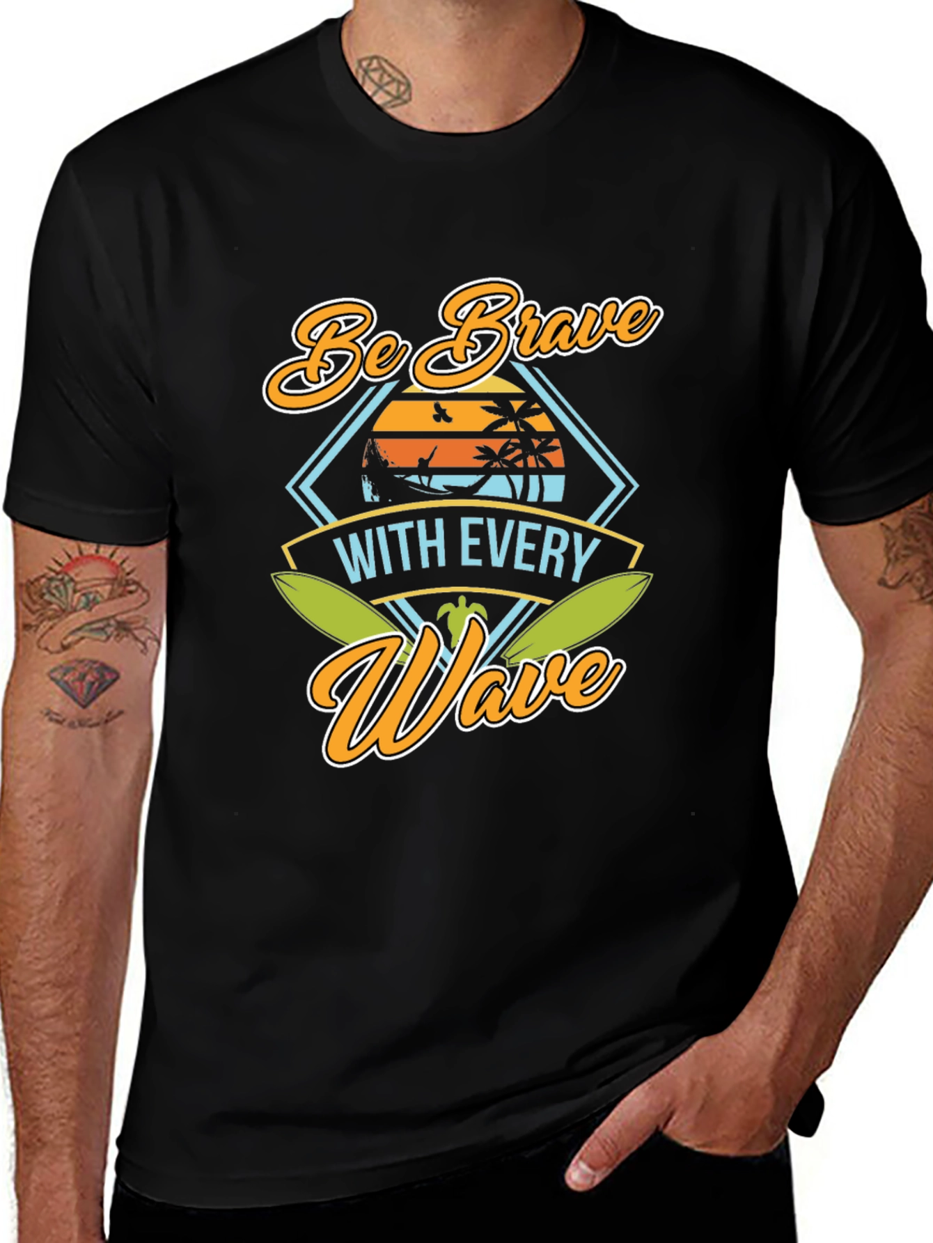 Be Brave Wave Graphic Tee