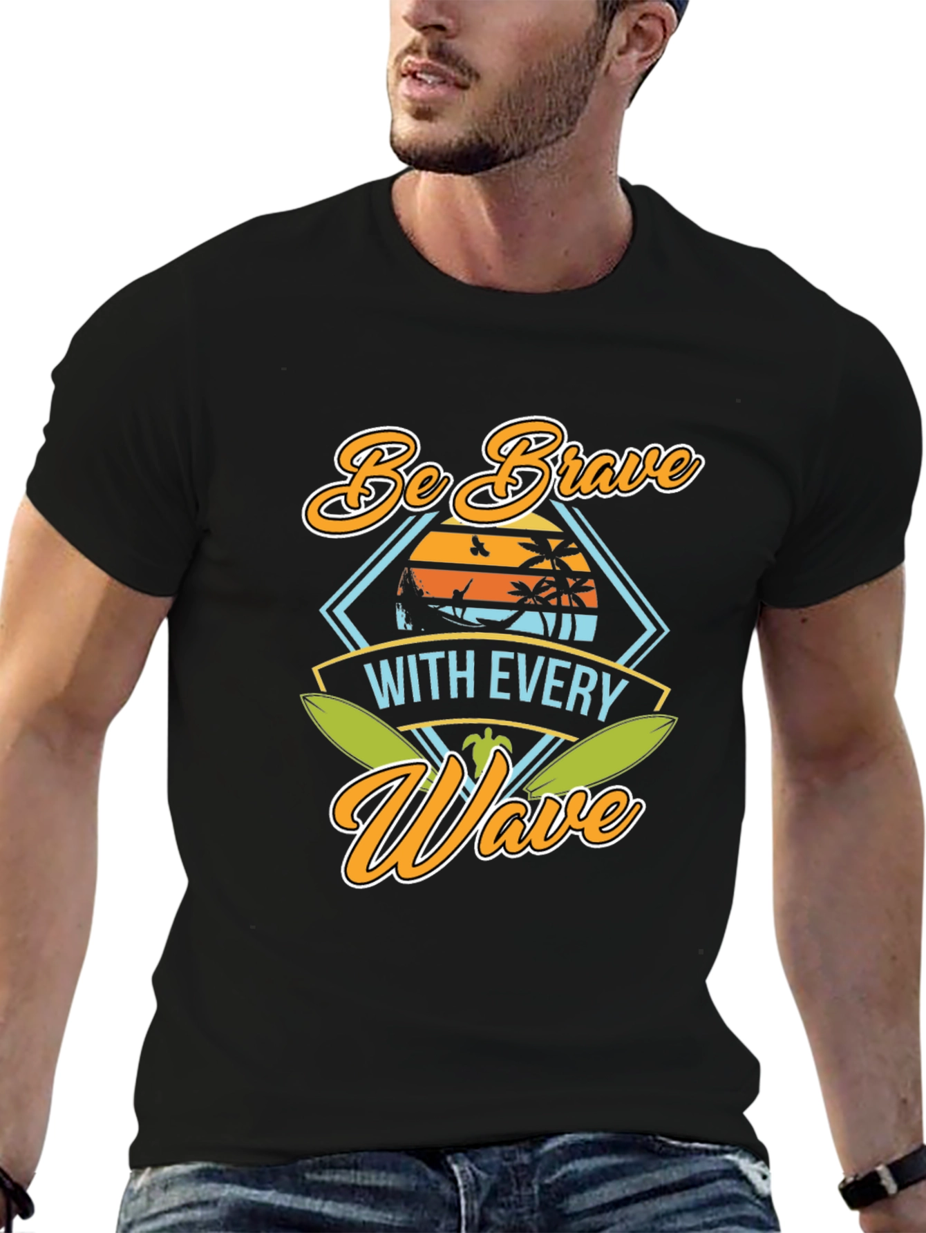 Be Brave Wave Graphic Tee