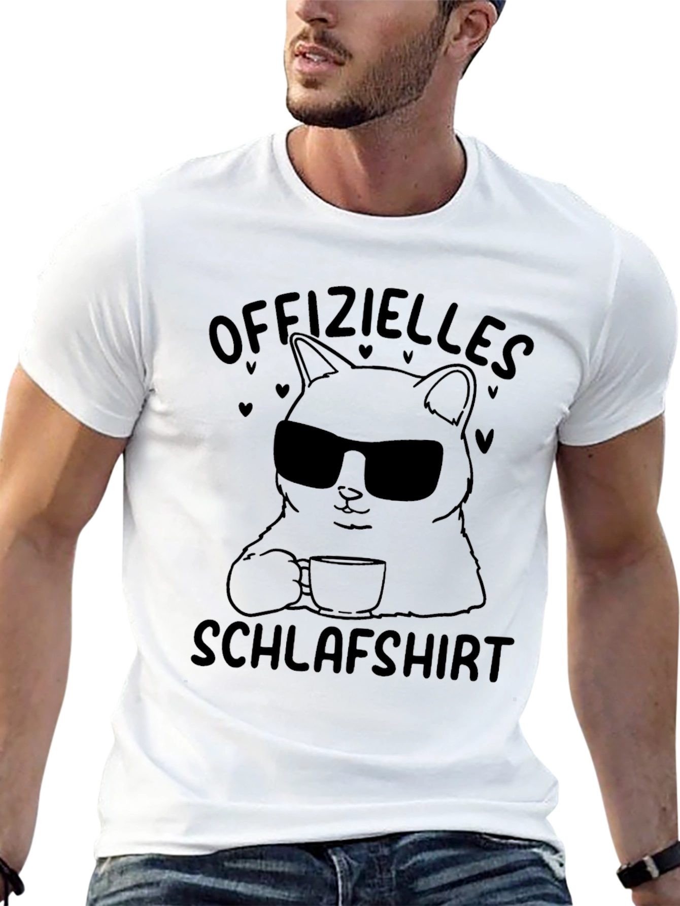 Cool Cat Sleep Shirt - Black T-Shirt