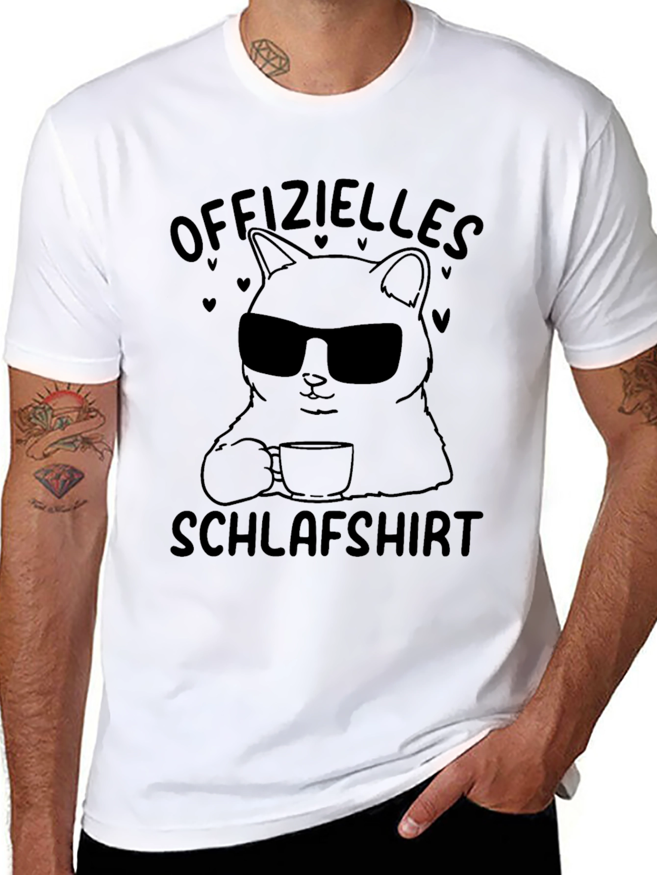 Cool Cat Sleep Shirt - Black T-Shirt