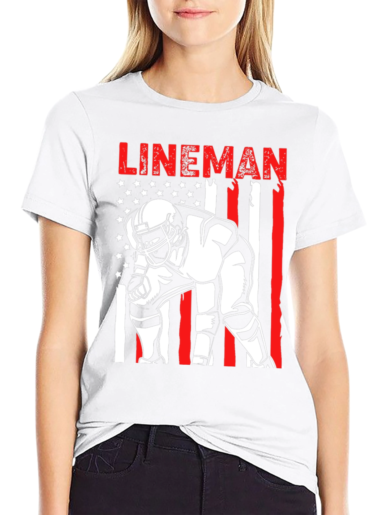 Lineman American Flag T-Shirt