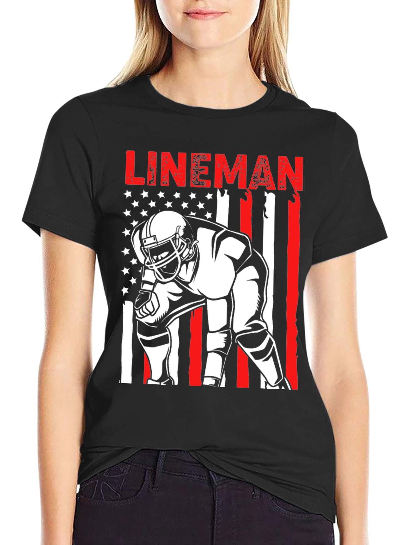Lineman American Flag T-Shirt