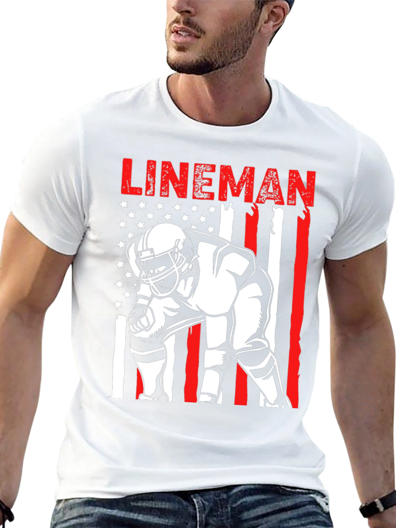 Lineman American Flag T-Shirt